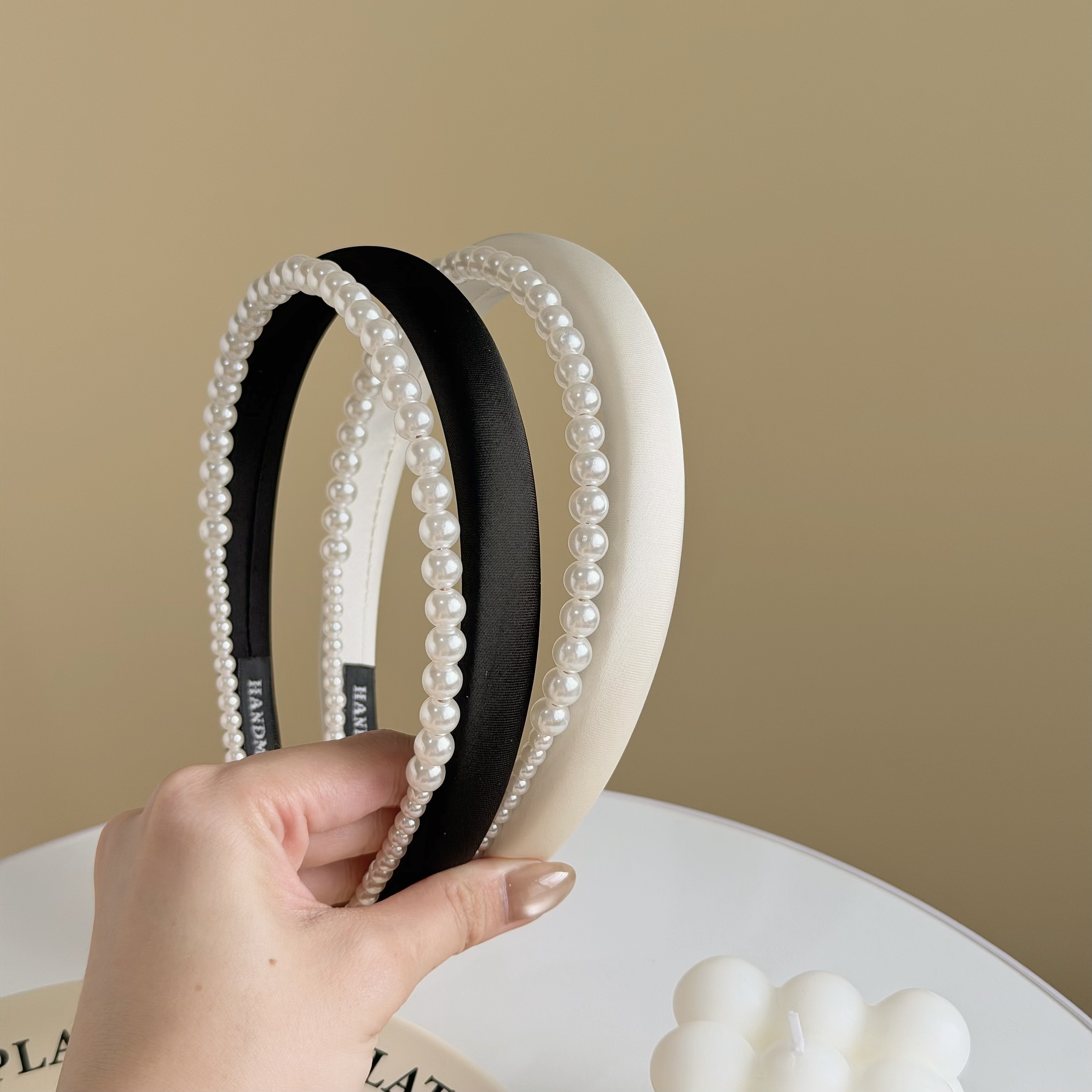 K214雙層珍珠髮箍