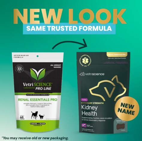 VetriScience - 貓狗腎臟補充咀嚼肉粒 60粒