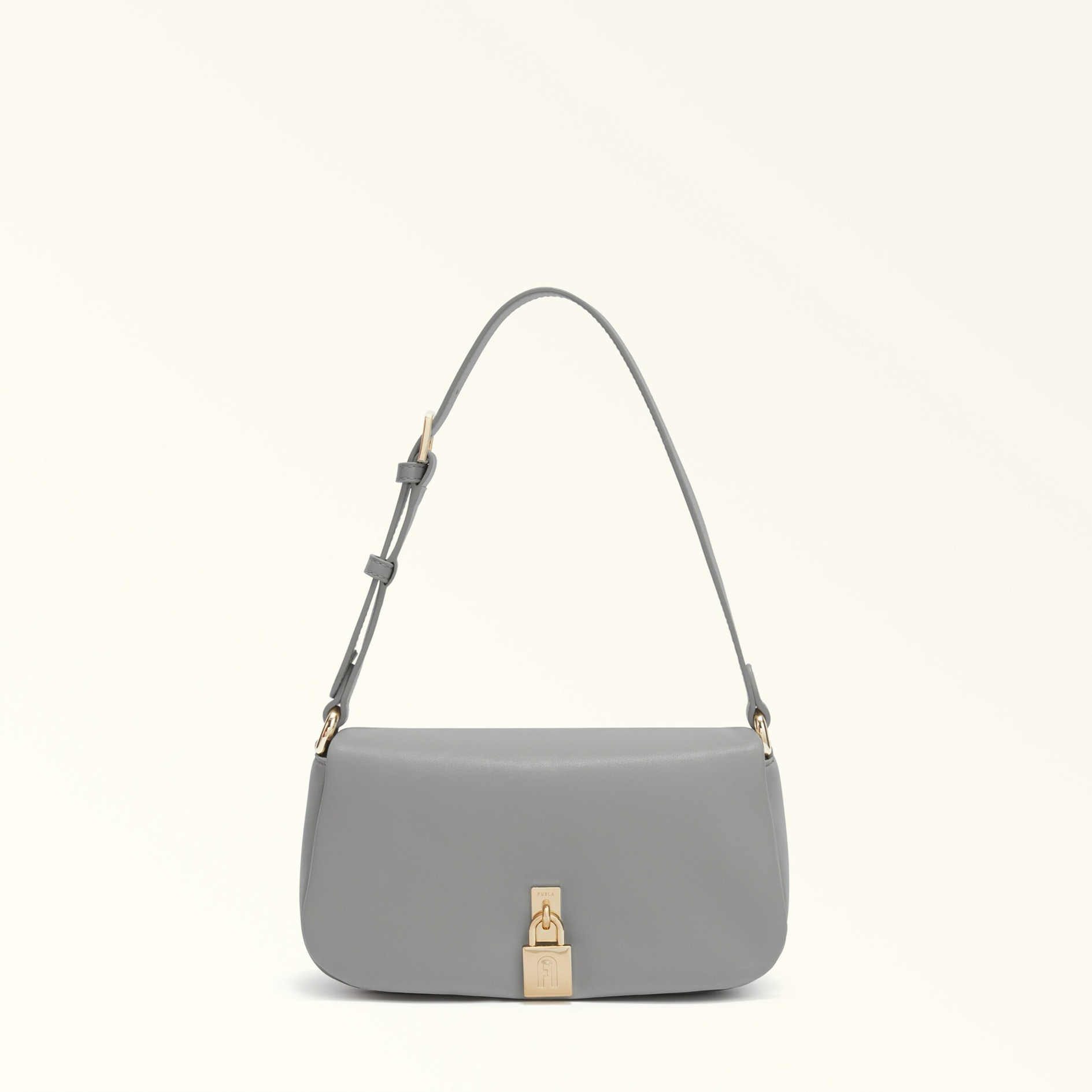[U] FURLA STUCCO GRAY WB0138900164X00A0055WEX ARTEMIS S SHOULDER BAG - VITELLO SIDNEY PADDED, 8050597512648 (UF287)