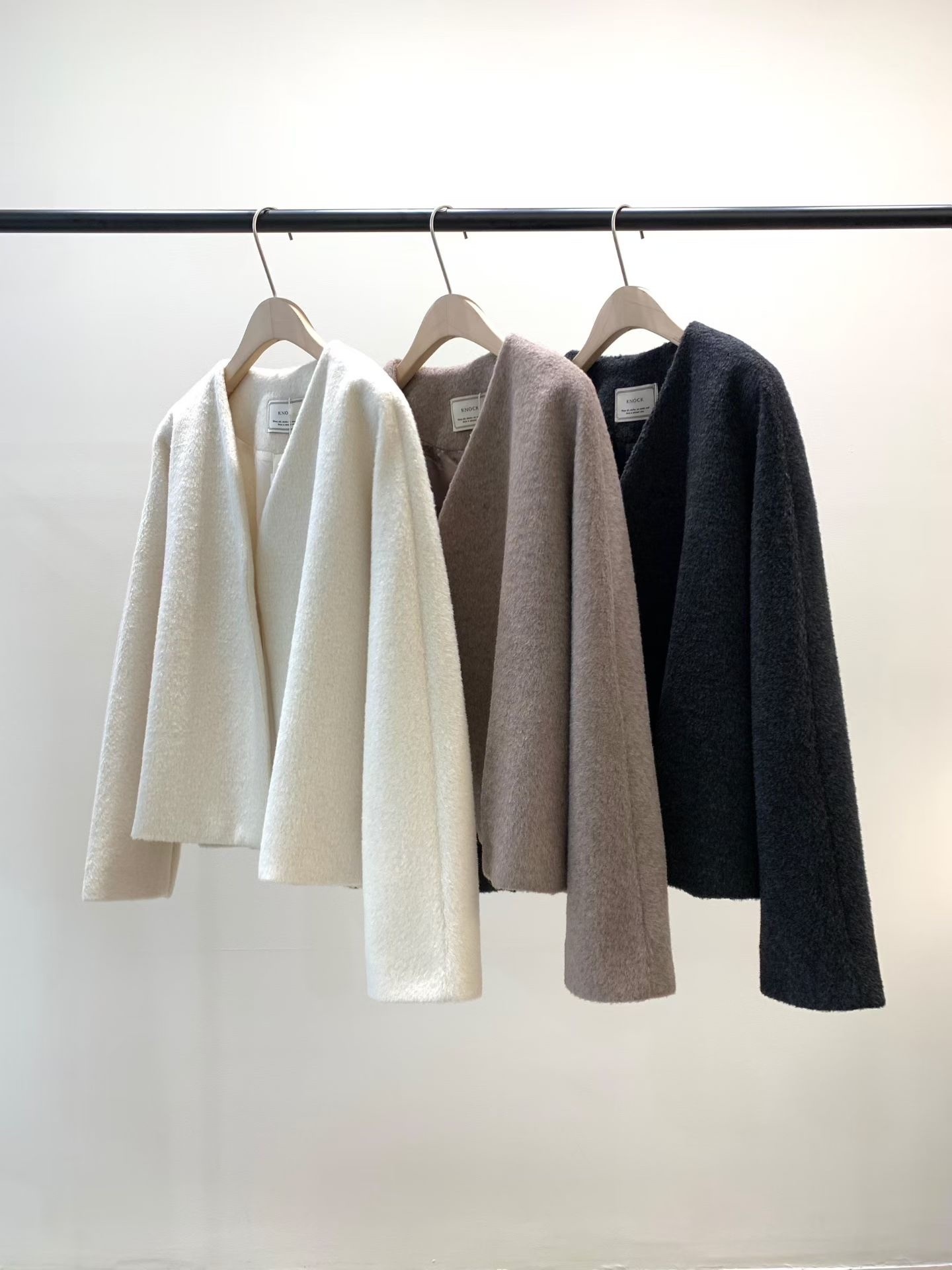 【韓國廠播】 A12 俐落無領高級感外套