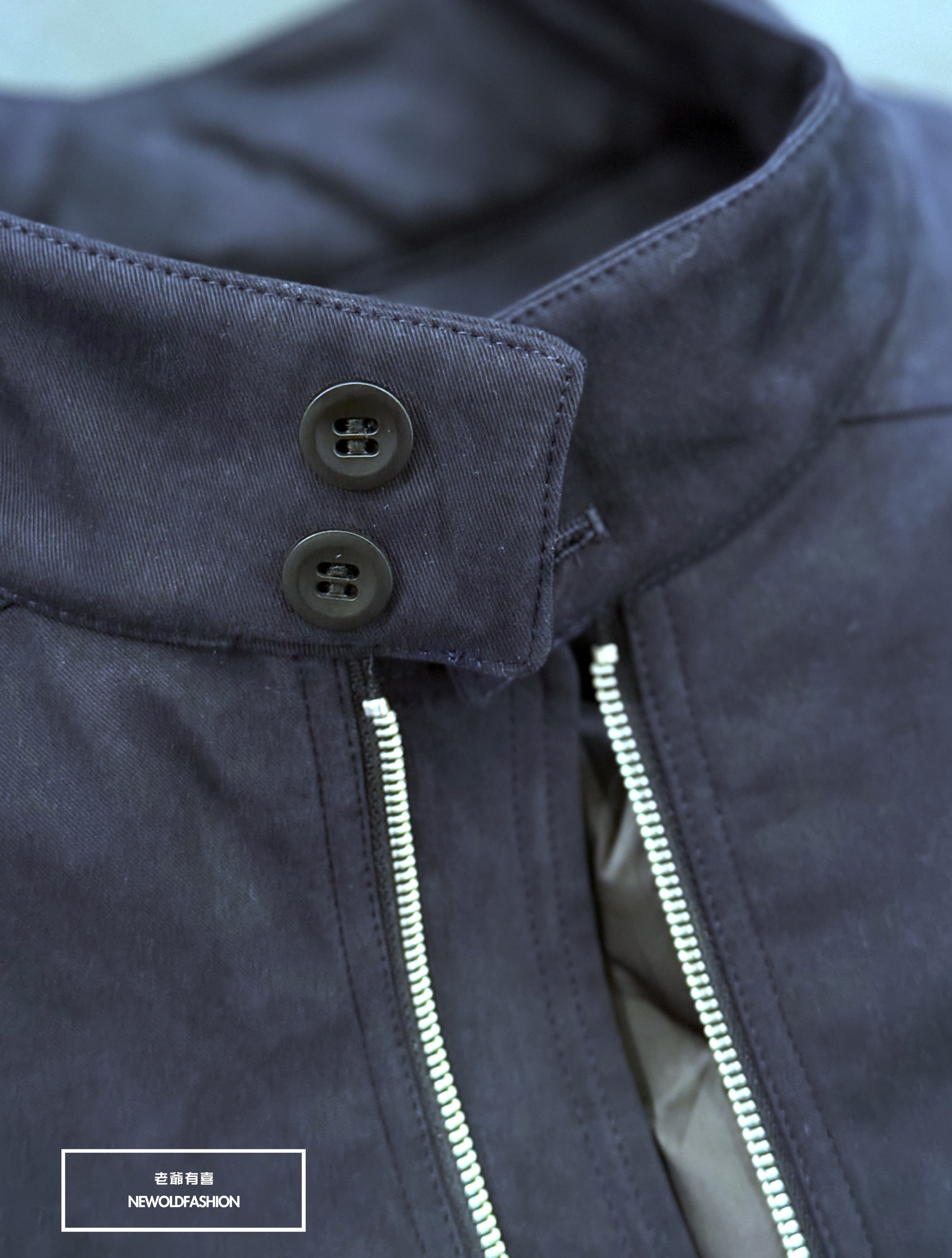 『新品上市』重磅雙黑釦牛仔布羽絨外套(NOF251191035)-黑