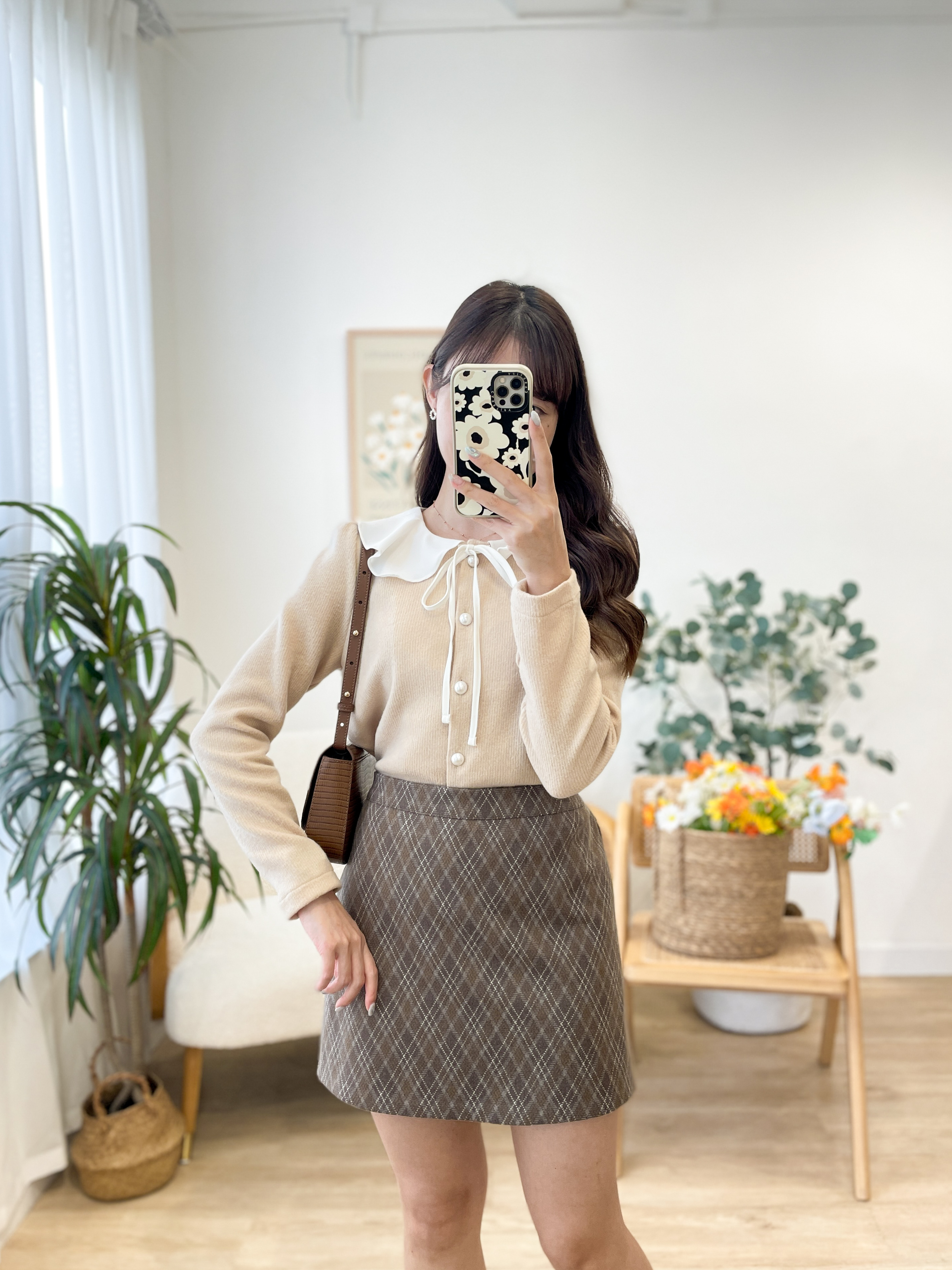 T1403 Athena Contrast Bow Top