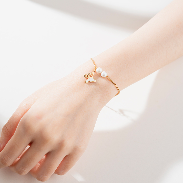 miramira自然｜蝶影珍語雙珠手環/鍊C0971-金66939