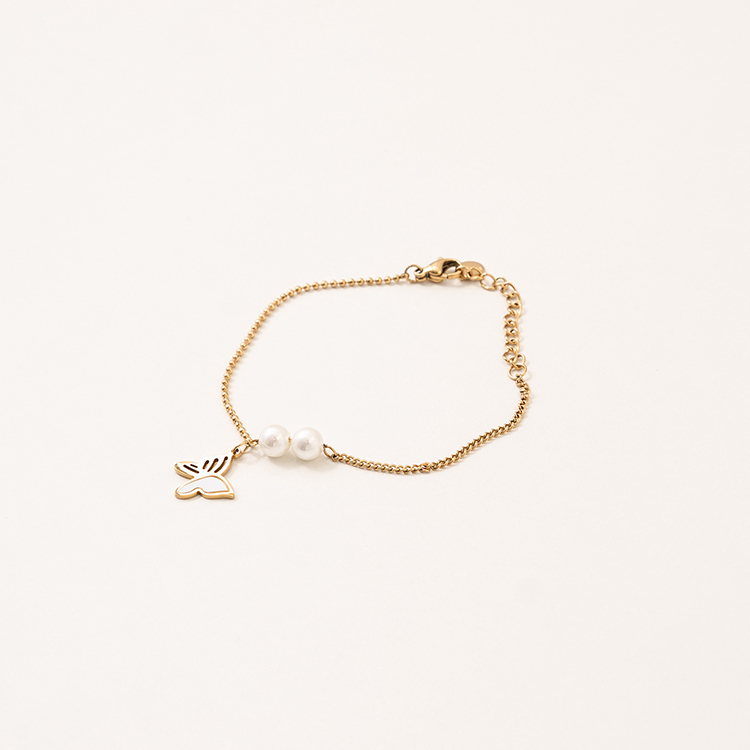 miramira自然｜蝶影珍語雙珠手環/鍊C0971-金66939