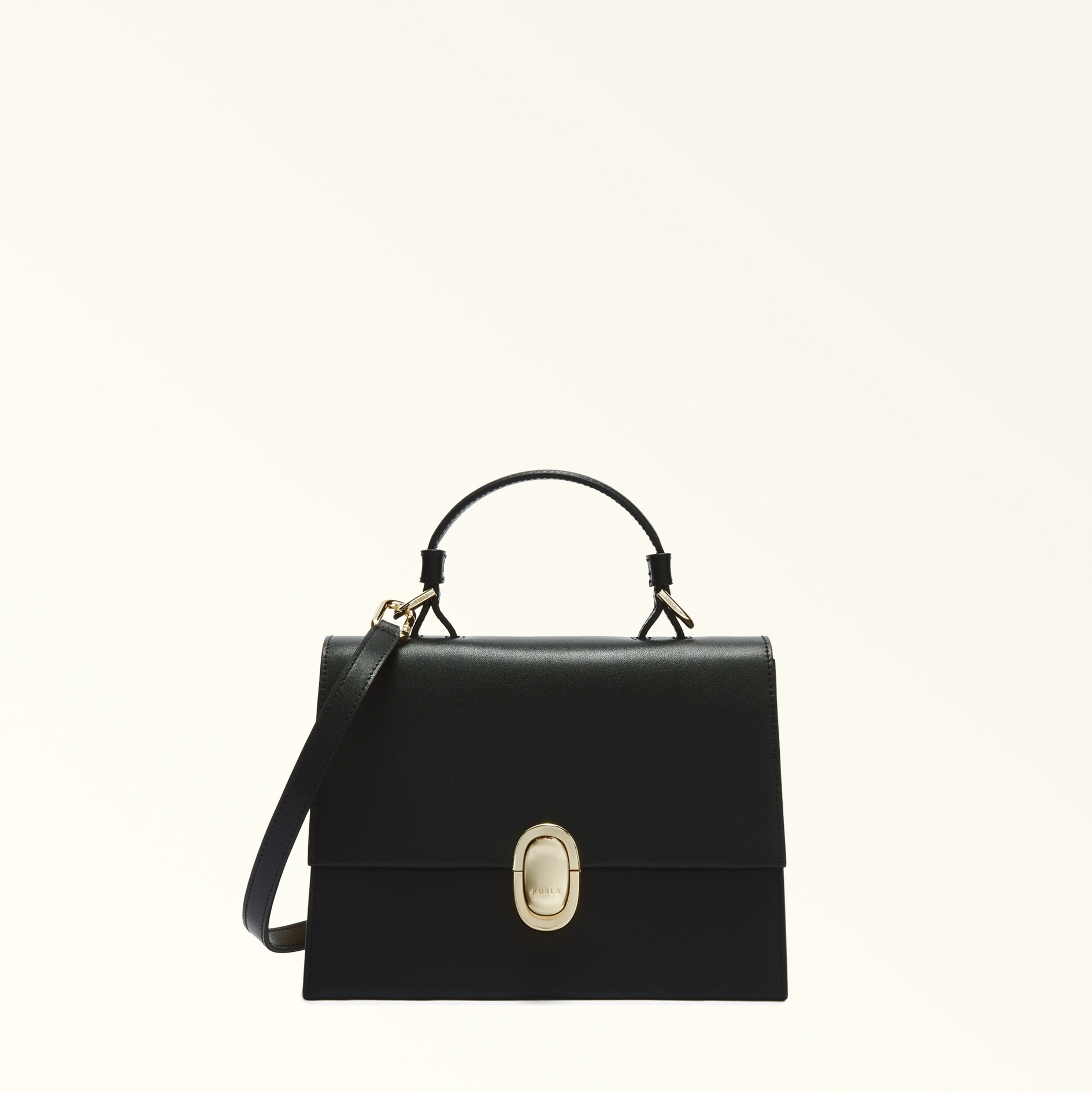 [U] FURLA NERO WB0172600104S00A0055W3X ECLISSE S TOP HANDLE - VITELLO SIDNEY, 8050597636634 (UF348)