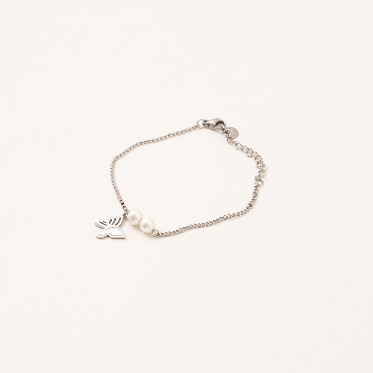 miramira自然｜蝶影珍語雙珠手環/鍊C0971-銀66946