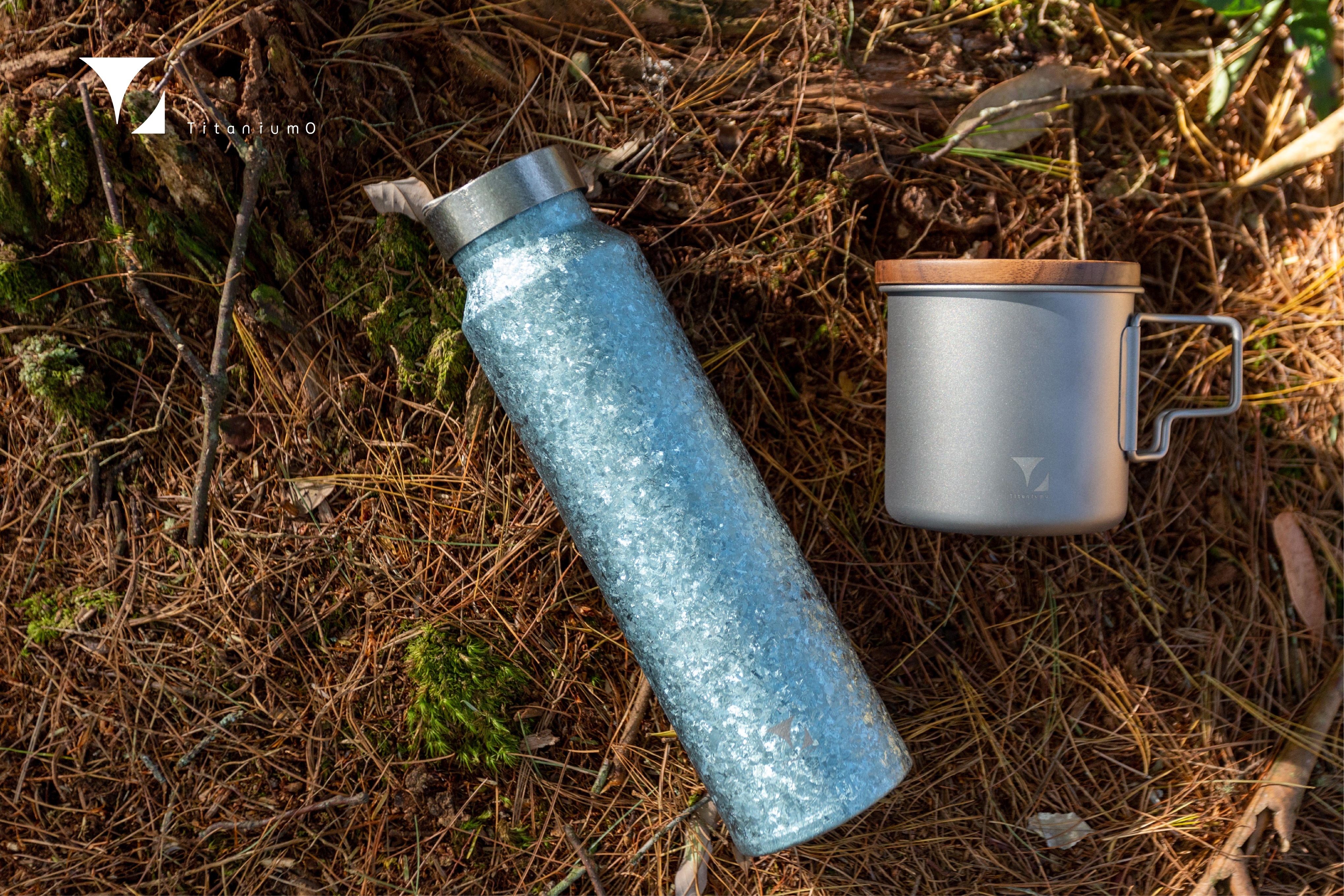 鈦輕瓶220｜晶鈦系列｜水嵐青-純鈦蓋