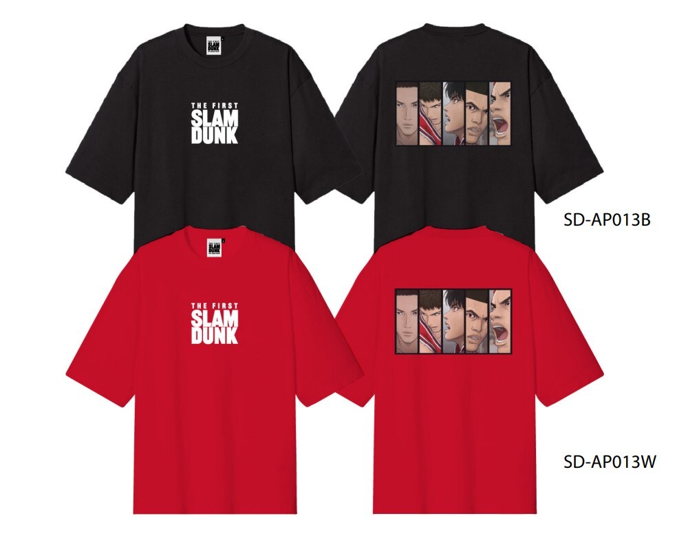 男兒當入樽 Slam Dunk 5 characters Oversized Tee SD-AP013R/ SD-AP013B