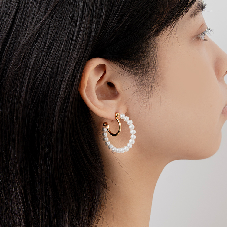 miramira珠光｜柔光月弧珍珠耳環D1208-金11970