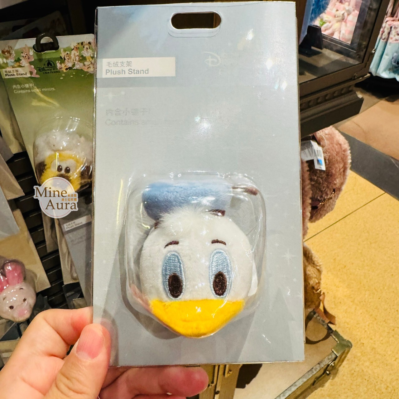 唐老鴨 Donald 立體大頭 絨毛 大頭 造型 手機支架 3C用品 -上海迪士尼樂園