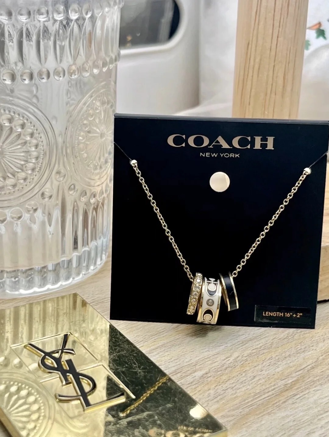 <美國黑五折扣> 限時三天 Coach Enamel Rondell Necklace 三環琺瑯項鍊 細環