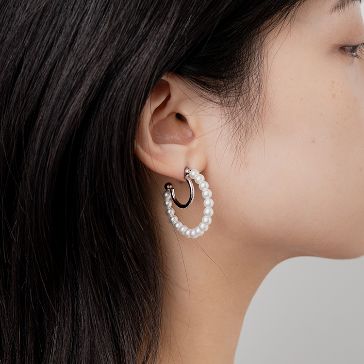 miramira珠光｜柔光月弧珍珠耳環D1208-銀35962