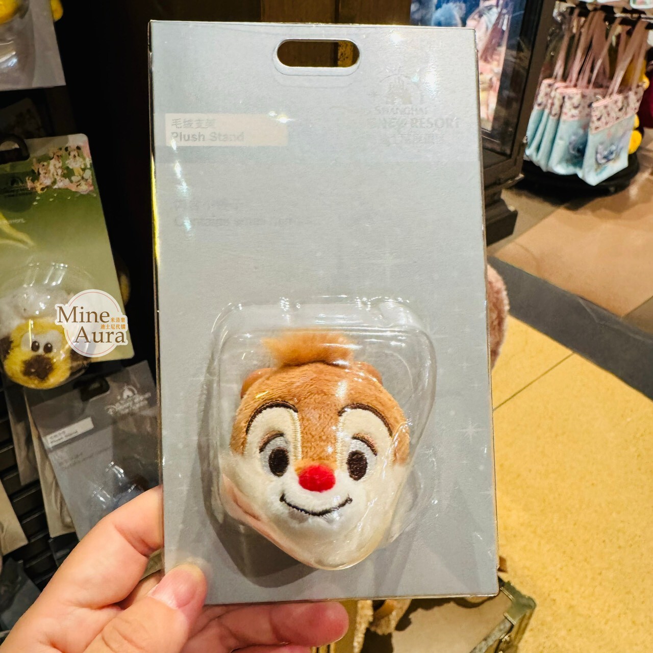 紅鼻 蒂蒂 Dale 立體大頭 絨毛 大頭 造型 手機支架 3C用品 奇奇蒂蒂 Chip 'n Dale -上海迪士尼樂園