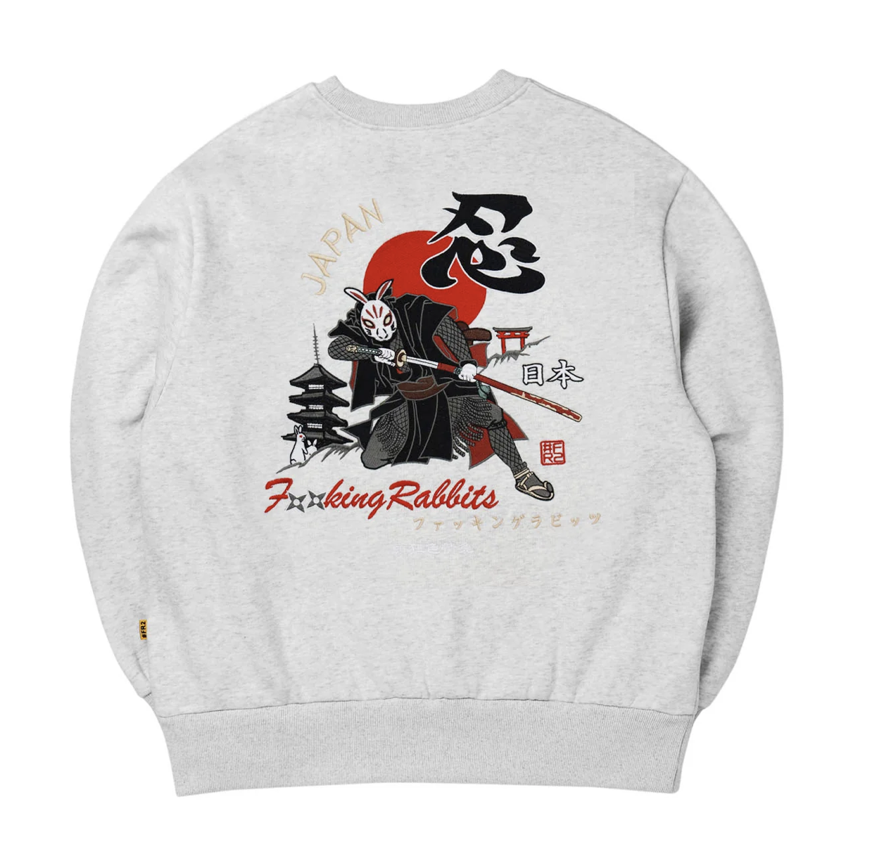 【#FR2】11月連線更新 全刺繡 Embroidery Rabbit Ninja Sweatshirt