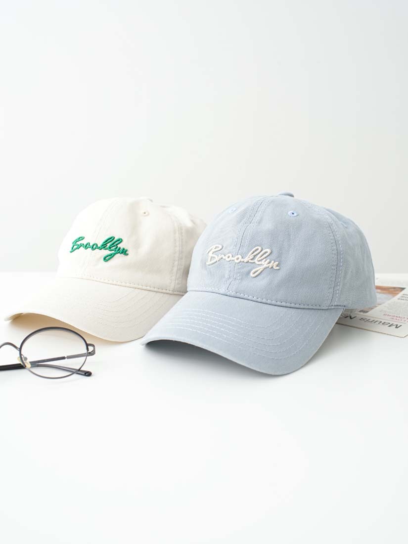 鹽甜女孩刺繡字母棒球帽