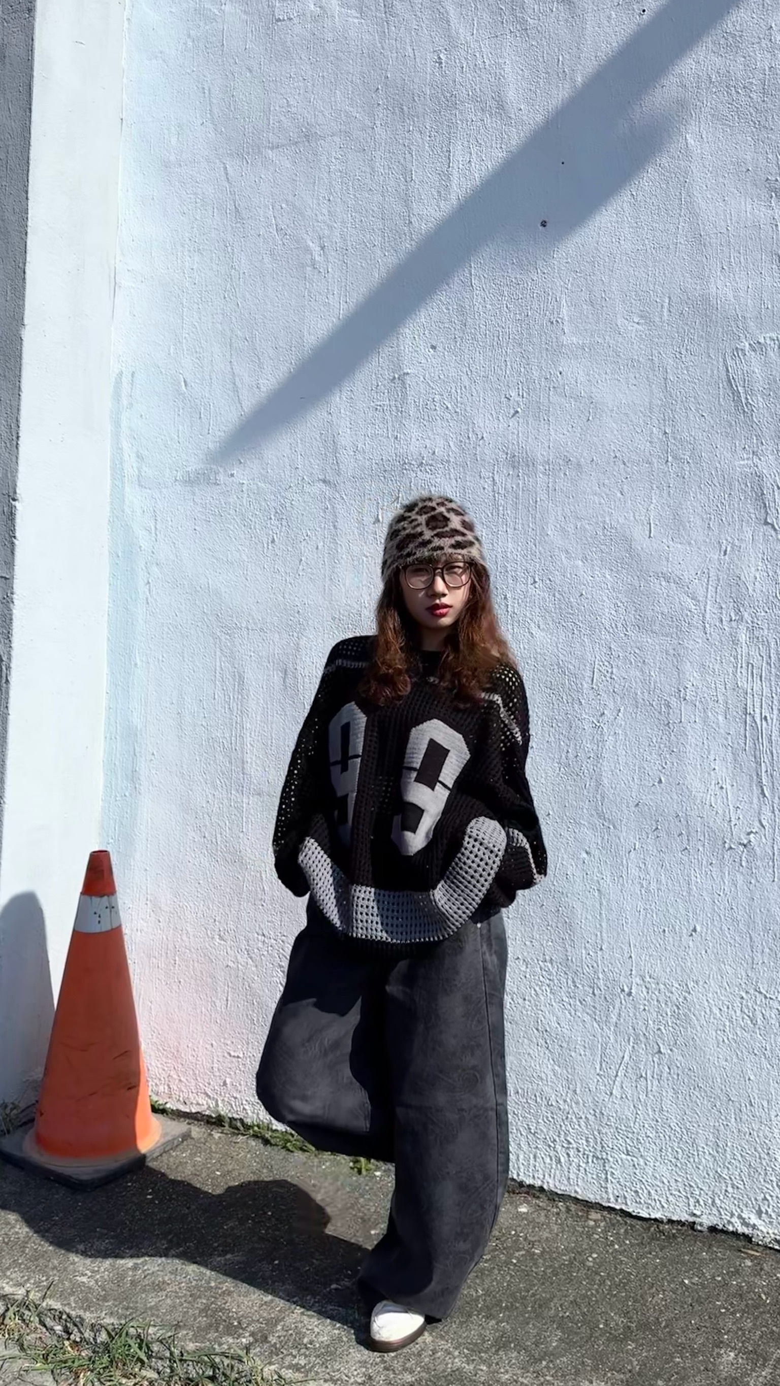 正韓 橄欖球網眼針織衫