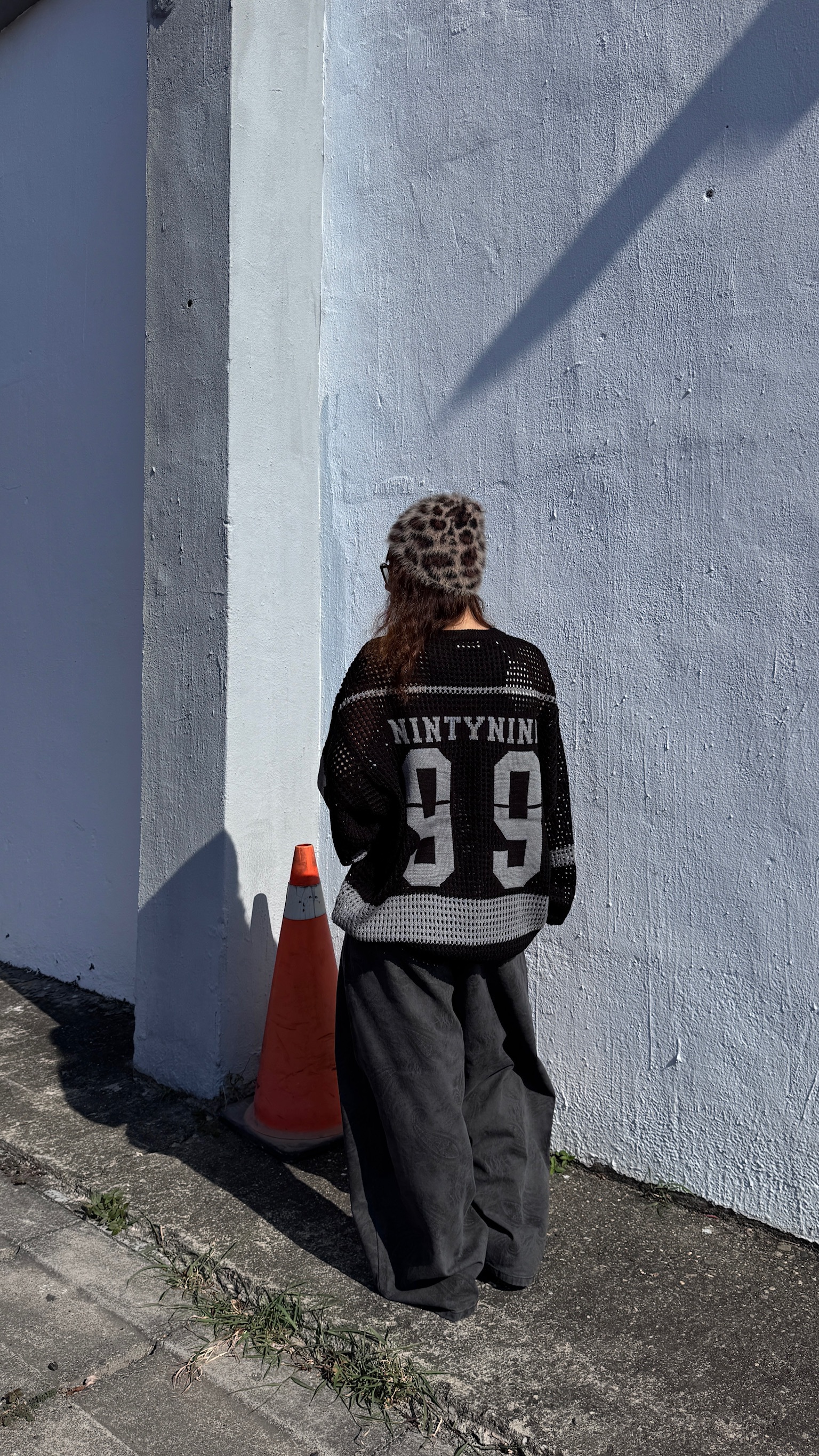 正韓 橄欖球網眼針織衫