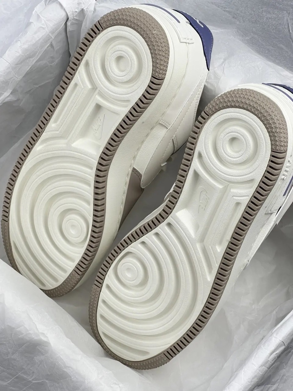 NIKE AIR FORCE 1 SHADOW AF1 解構 藍莓奶茶 灰咖 米白 藍色 撞色 女鞋 IO7594-101 / 預購