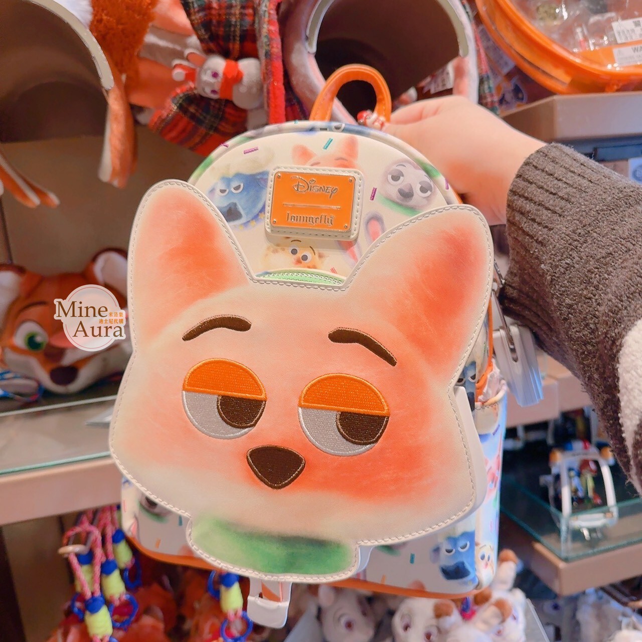 胡尼克 Nick 狐狸 立體 大頭造型 後背包 動物方城市 Zootopia -香港迪士尼樂園