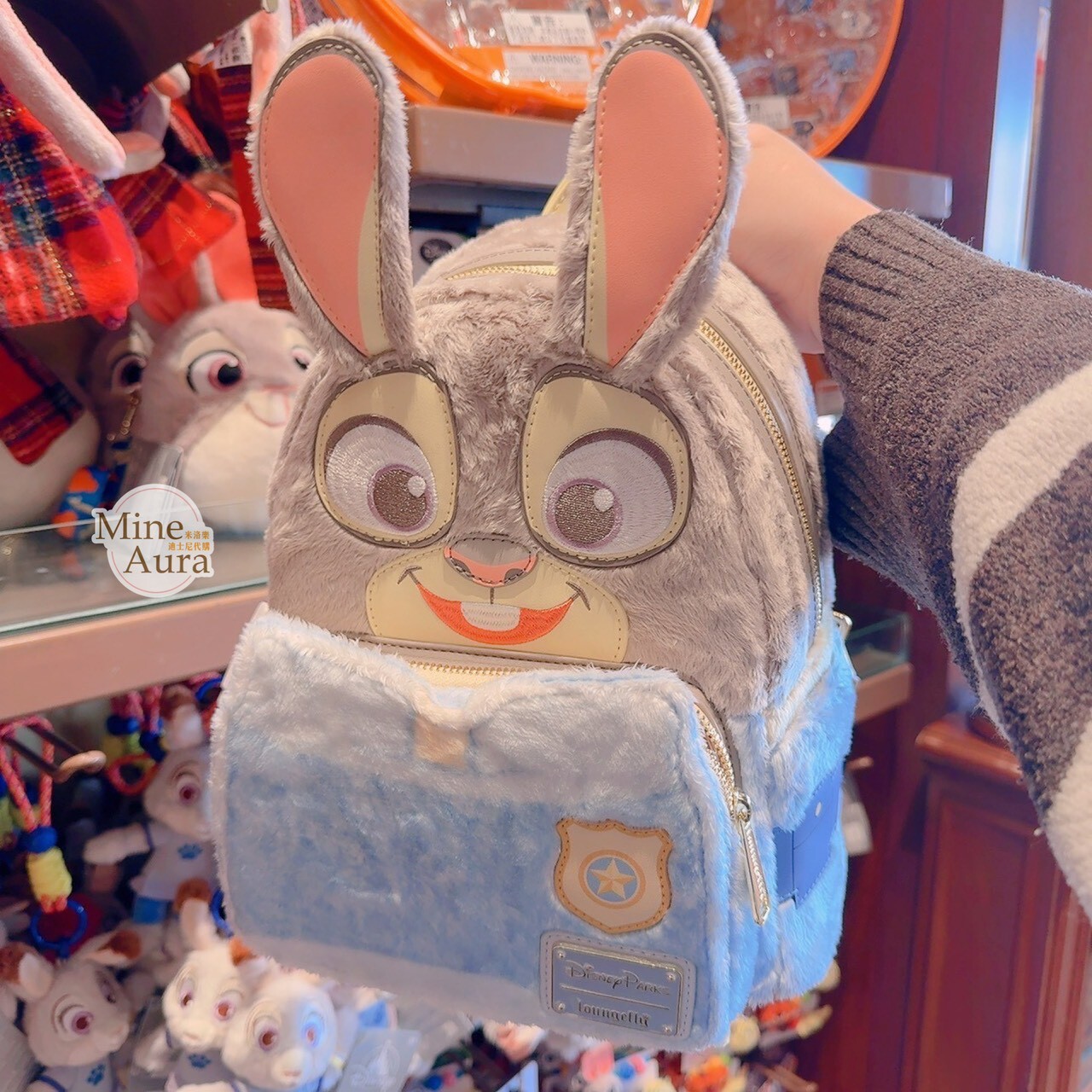 哈茱蒂 Judy 兔 立體 耳朵 造型 絨毛 後背包 動物方城市 Zootopia -香港迪士尼樂園