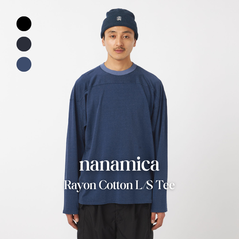 【代購】nanamica Rayon Cotton L/S Tee 落肩長袖上衣 – 舒適日常休閒款