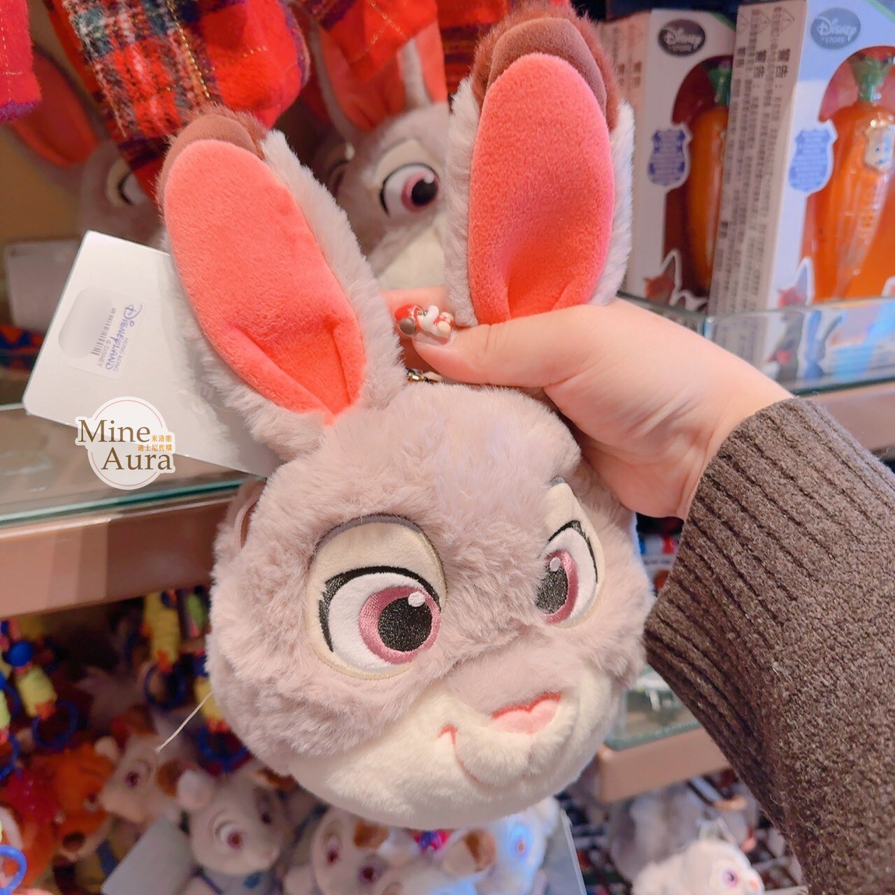 哈茱蒂 Judy 兔 絨毛 大頭造型 斜背 小包  動物方城市 Zootopia -香港迪士尼樂園