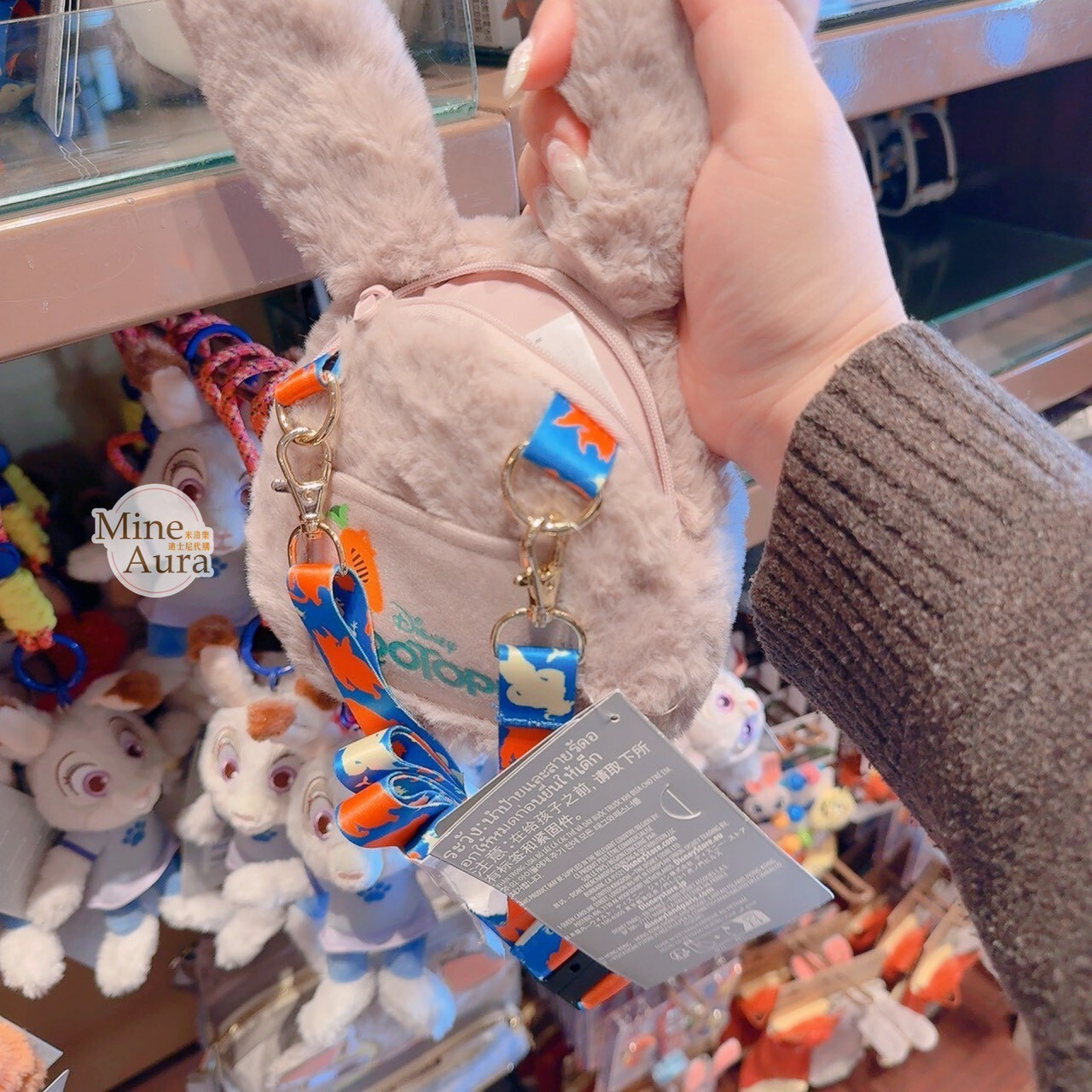 哈茱蒂 Judy 兔 絨毛 大頭造型 斜背 小包  動物方城市 Zootopia -香港迪士尼樂園