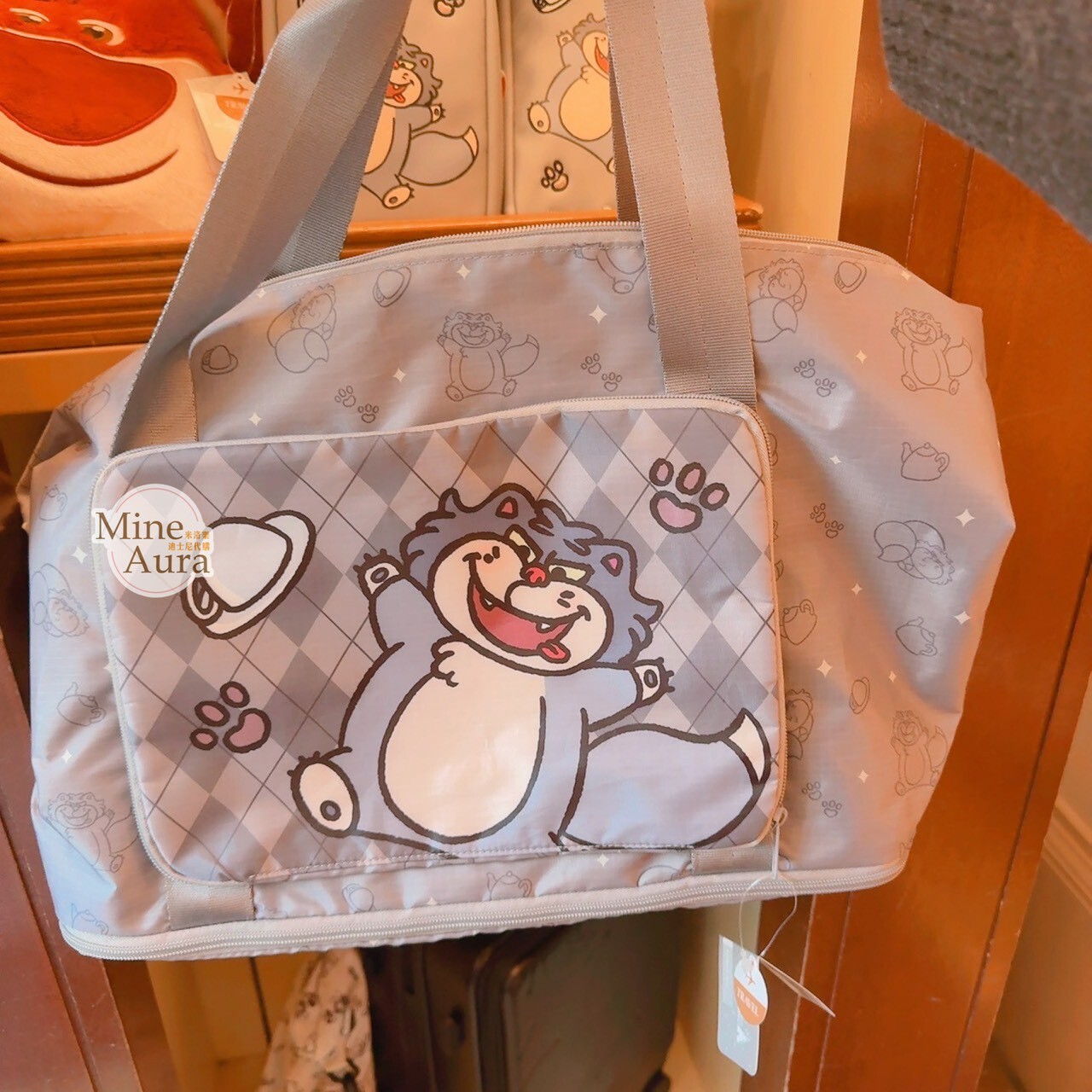 路西法 魯斯佛 Lucife 壞貓咪 圖案 隨身 行李袋 旅行袋 托特包 肩背包 旅行用品 -香港迪士尼樂園