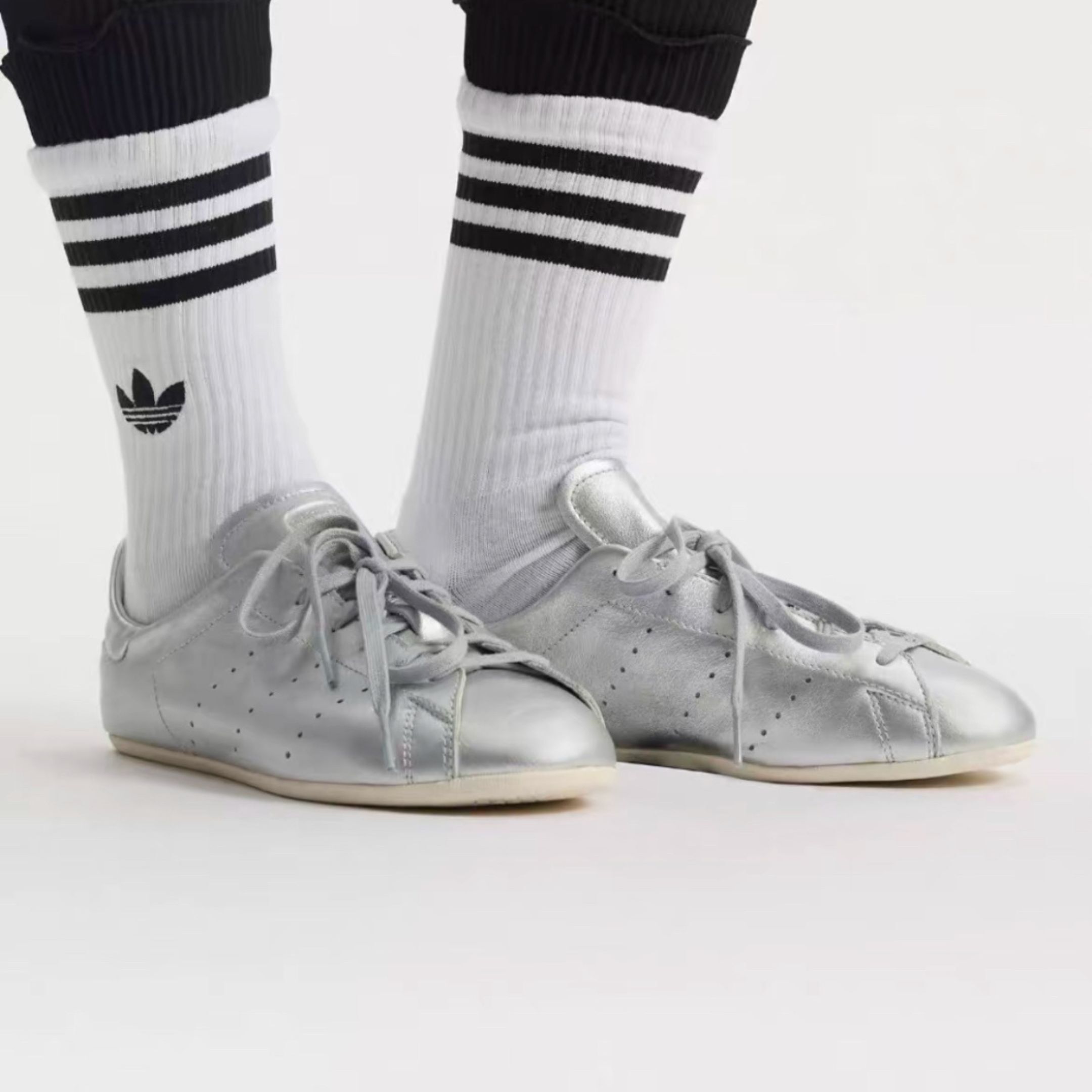 NICEDAY 代購 Adidas STAN SMITH LO PRO 史密斯 銀 復古 Y2K 金屬 金屬銀 銀灰 薄底 JQ6427