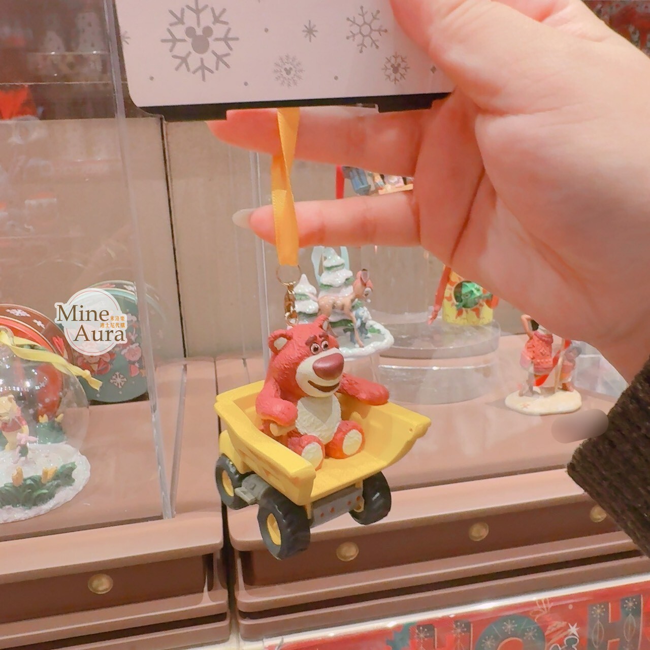 聖誕節系列 熊抱哥 Lotso 坐拖車 造型 聖誕樹 掛飾 玩具總動員 Toy Story -香港迪士尼樂園
