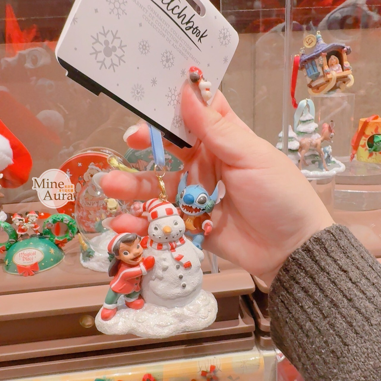 聖誕節系列 史迪奇 Stitch 莉蘿 Lilo 堆雪人 造型 聖誕樹 掛飾 星際寶貝 Lilo & Stitch -香港迪士尼樂園
