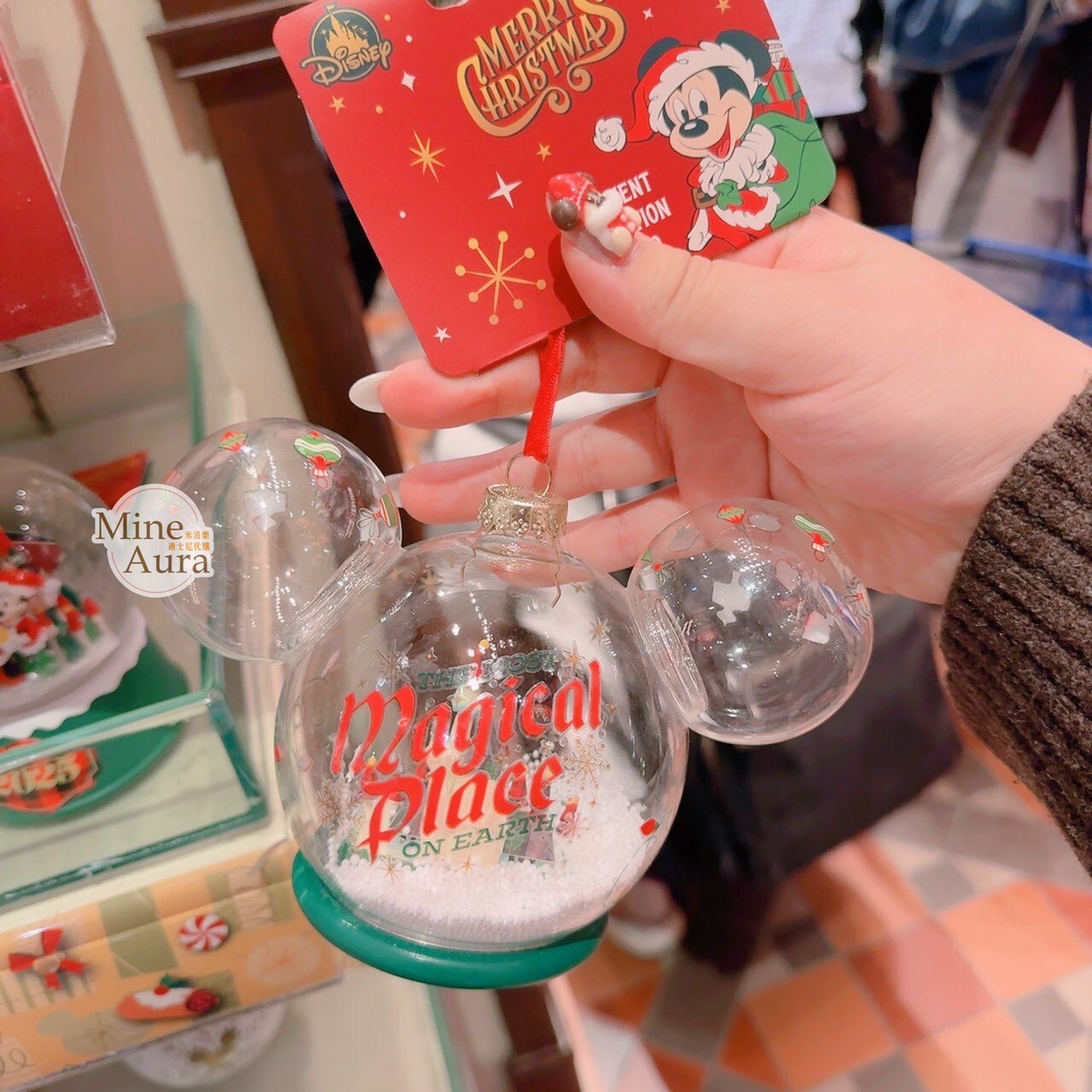 聖誕節系列 城堡 米奇頭 造型 聖誕樹 掛飾 -香港迪士尼樂園