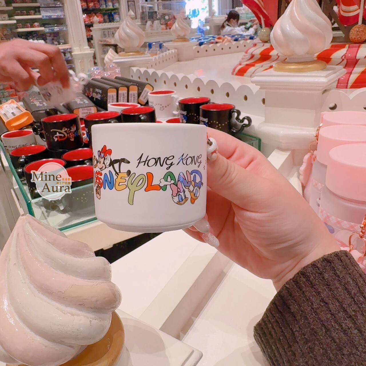 樂園限定 米奇 Mickey 好友集合 彩色圖案 陶瓷 迷你 馬克杯 水杯 -香港迪士尼樂園