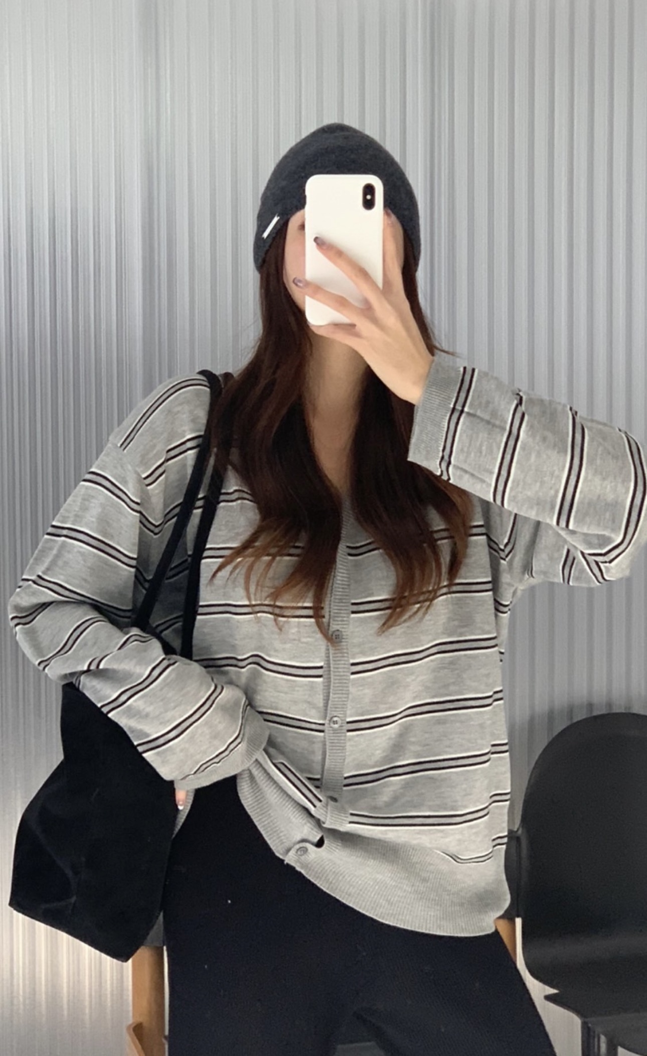 ᴋᴏʀᴇᴀ 現貨 條紋質感針織外套