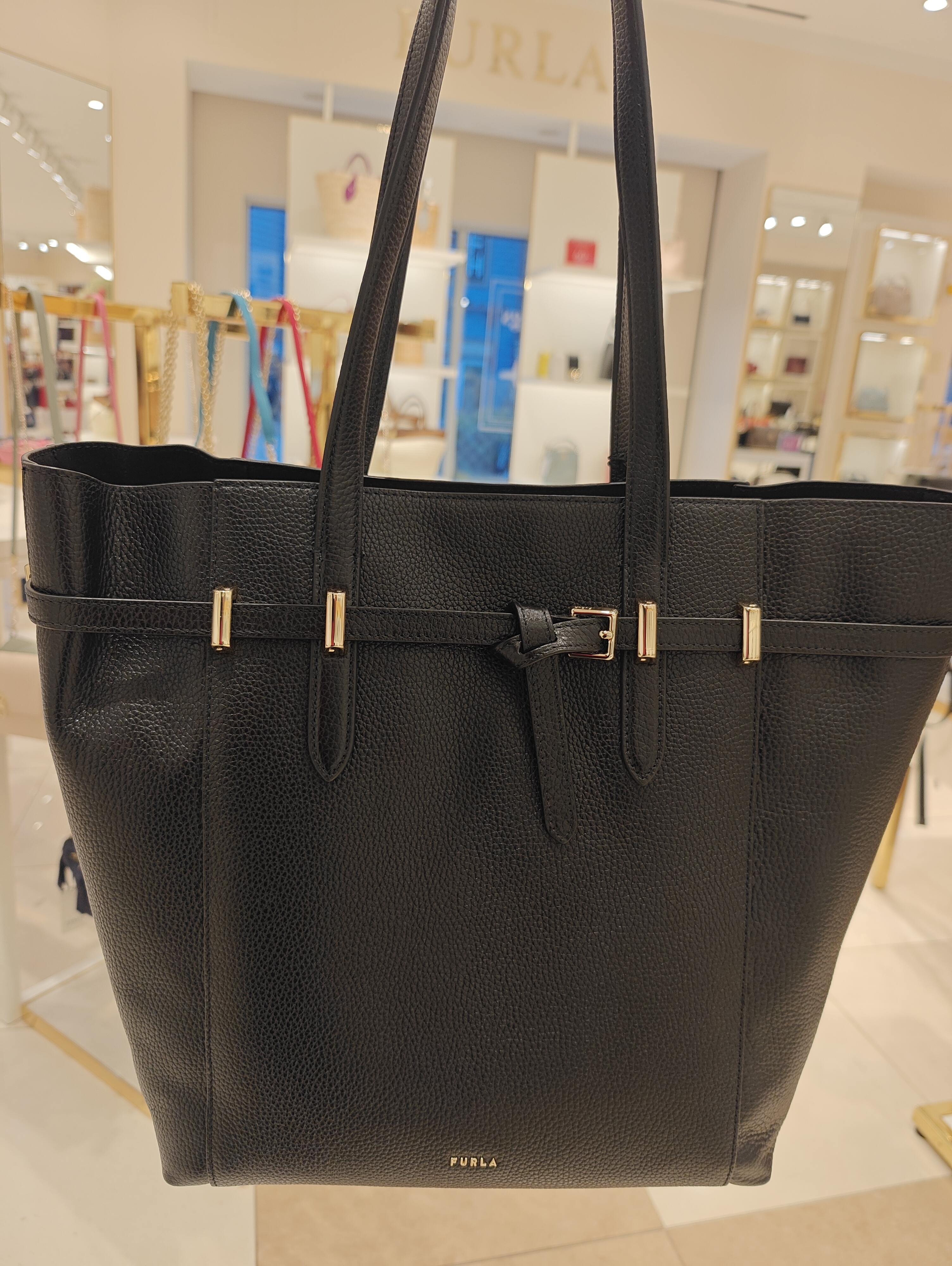 [U] FURLA NERO WB0143900104S00A0054JUX AURA L TOTE N/S - VITELLO KERIA, 8050597511542 (UF302)
