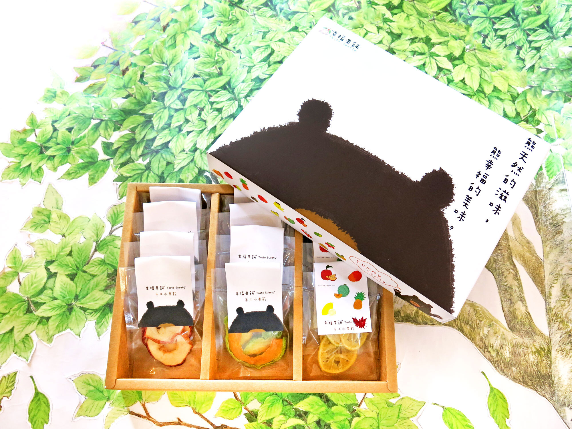 經典黑熊水果乾禮盒3格(12入/15入/18入)