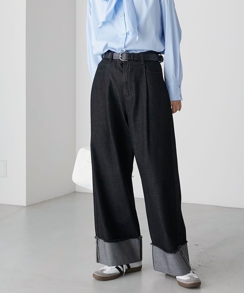 Forksy. / Wide Straight Denim Pants