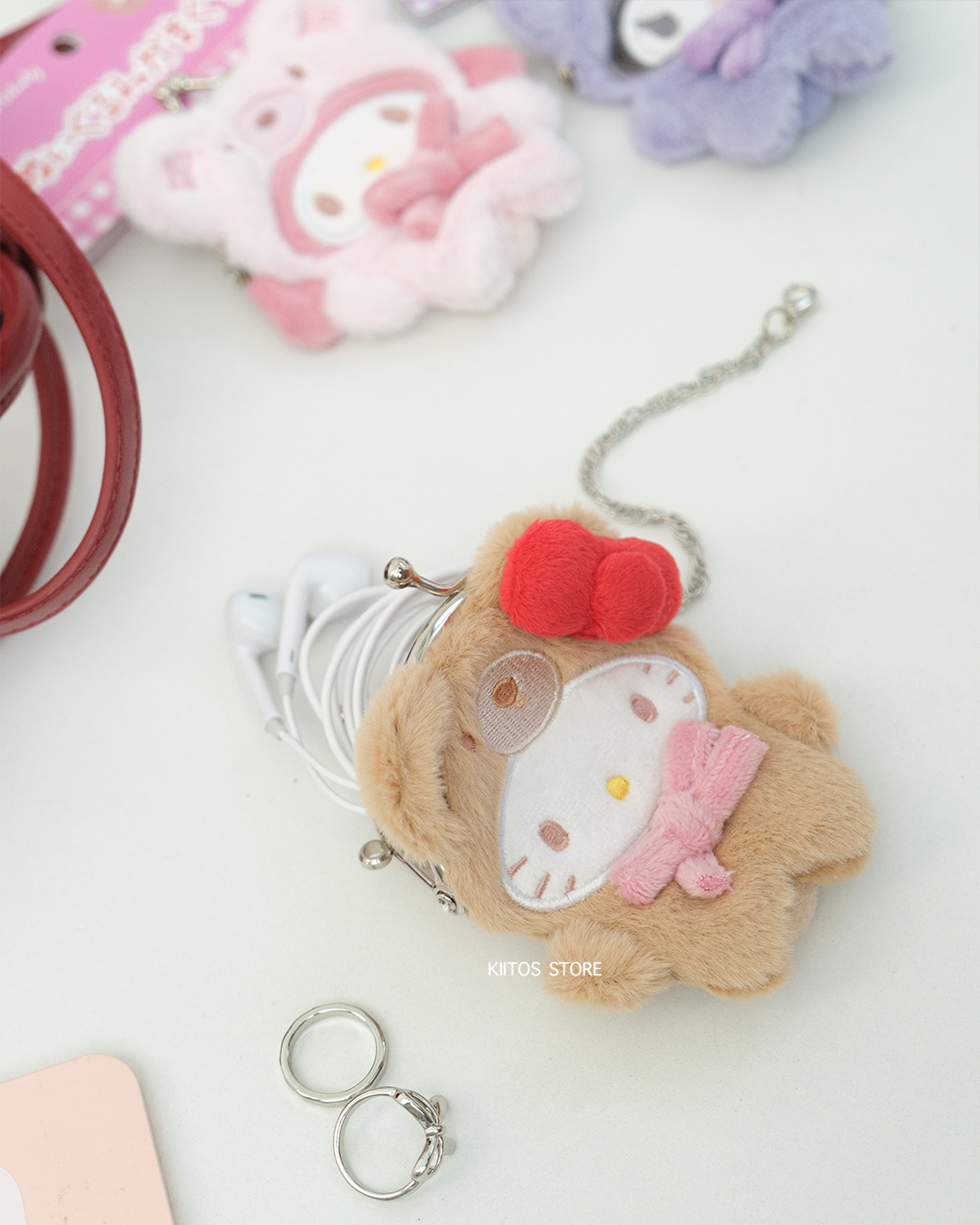 【現貨】日本三麗鷗系列～小熊造型 Hello Kitty 吊飾零錢包 口金包 包包吊飾 包包掛件