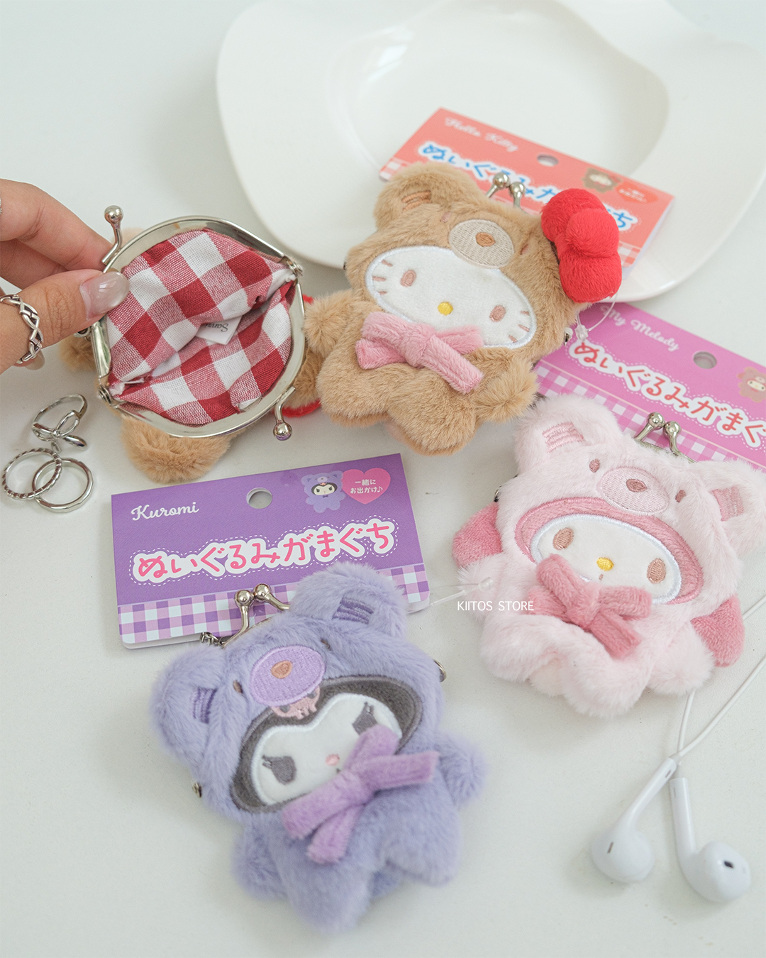 【現貨】日本三麗鷗系列～小熊造型 Hello Kitty 吊飾零錢包 口金包 包包吊飾 包包掛件