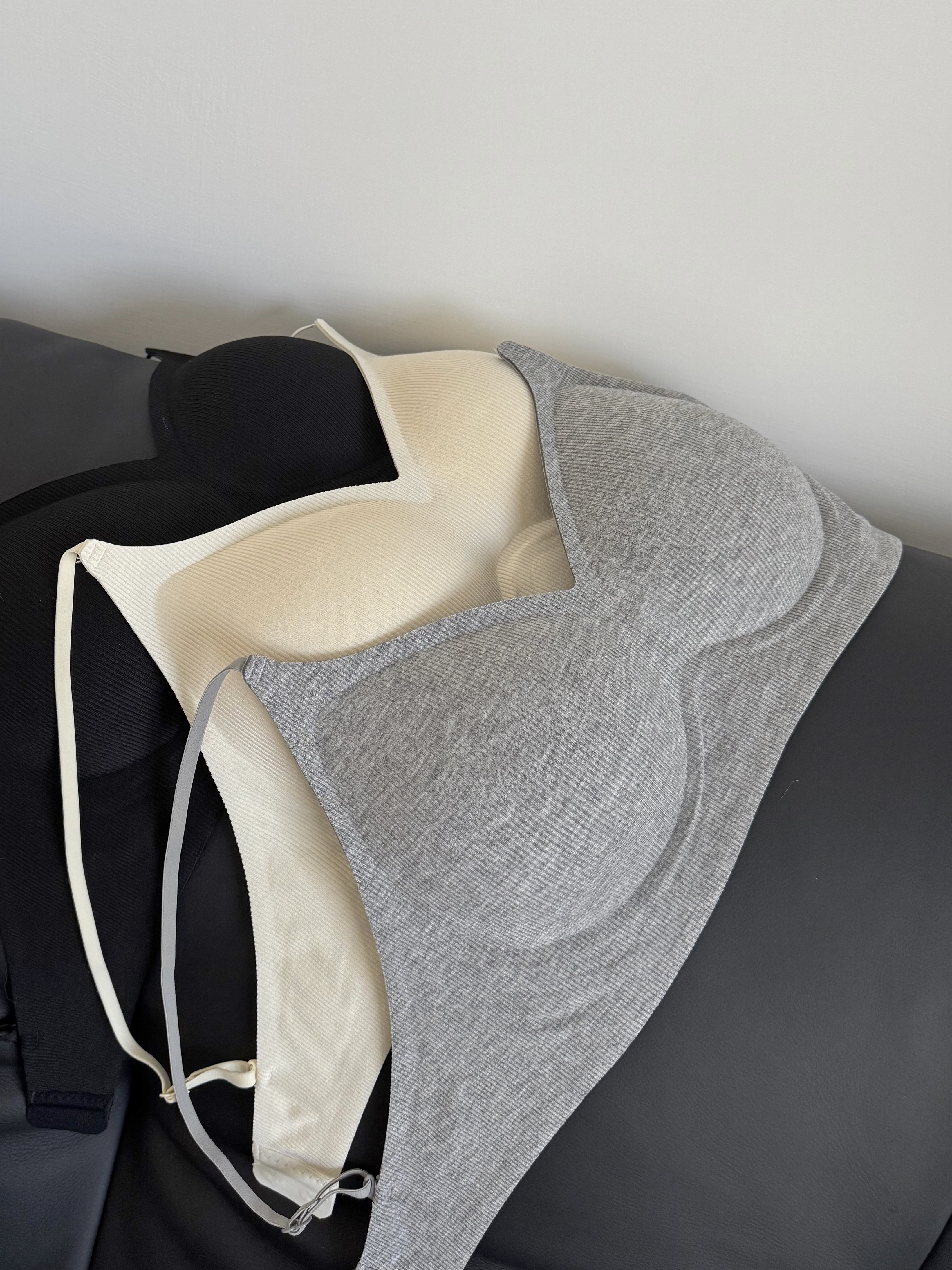 螺紋美胸無鋼圈成套內衣