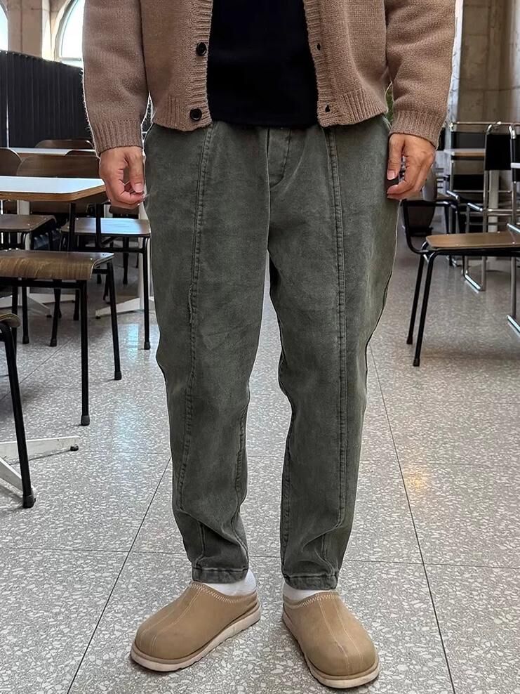 洗水淨色鬆身褲 PEACOCK-112P