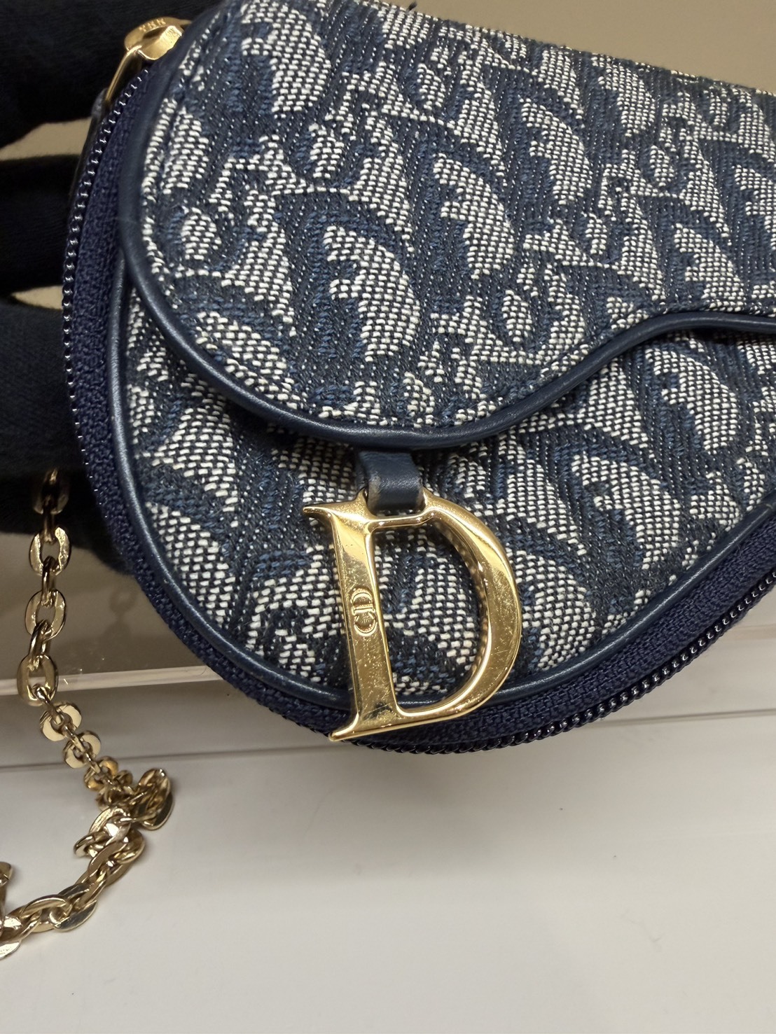 11/26 AK33 Dior mini 藍色馬鞍包