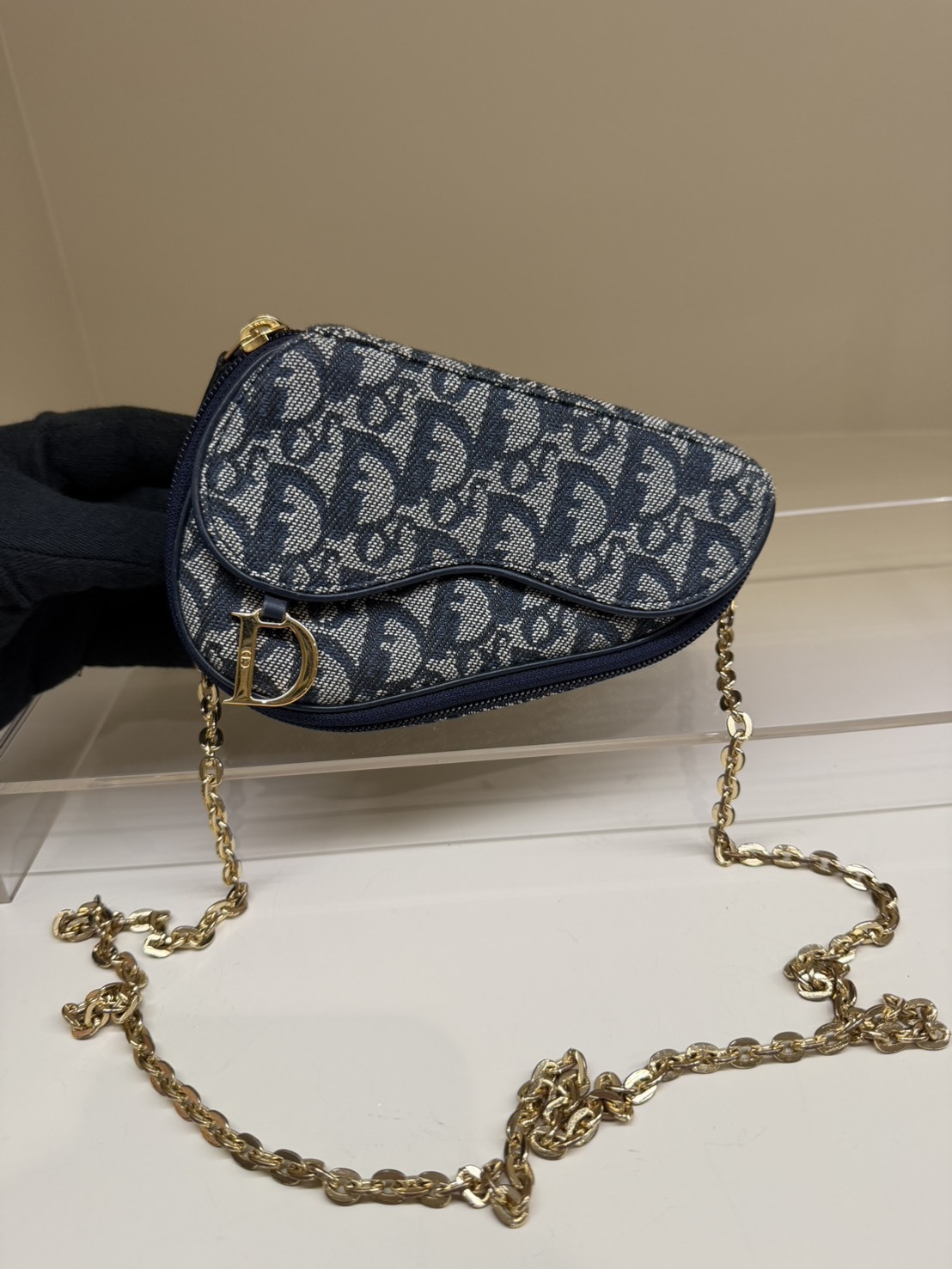 11/26 AK33 Dior mini 藍色馬鞍包