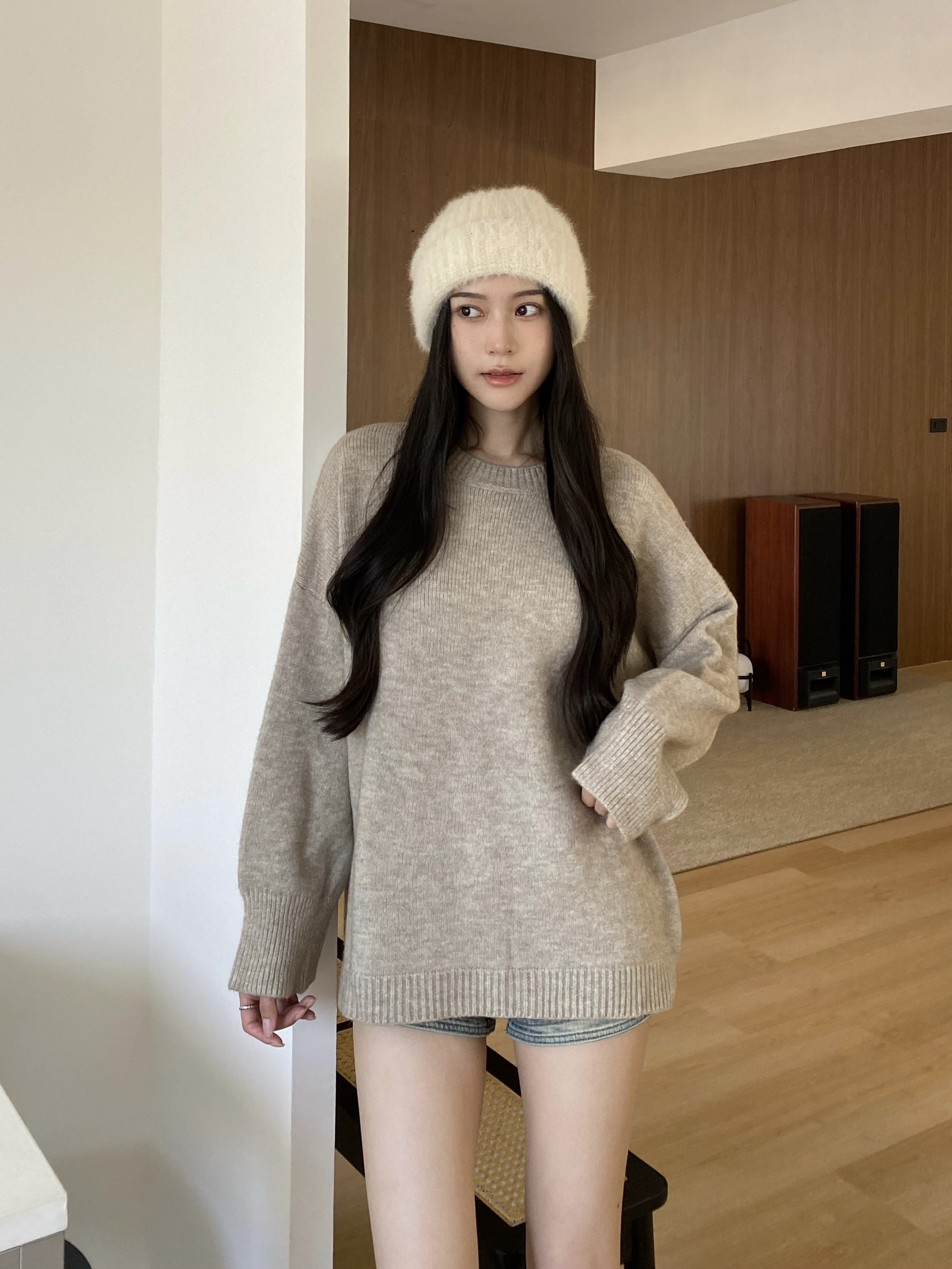 軟糯厚實寬鬆針織毛衣