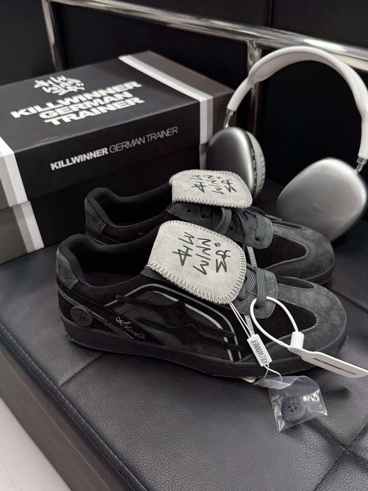 killwinner 黑色 德訓鞋 麂皮 kwdx240103 張員瑛同款