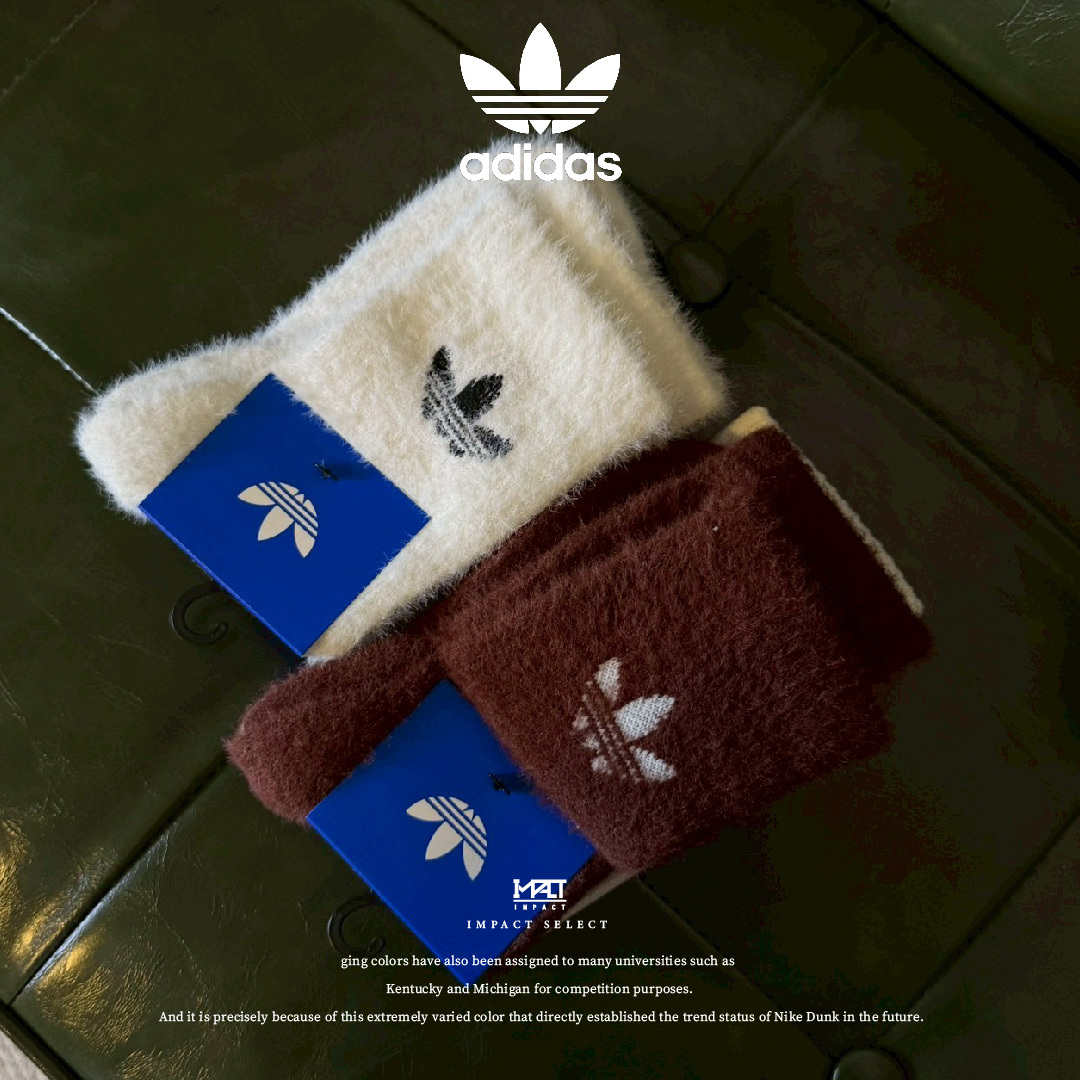 Adidas originals FLUFFY 毛毛襪 疊穿 層次 兩色 雙入組 JX5217 JX5218