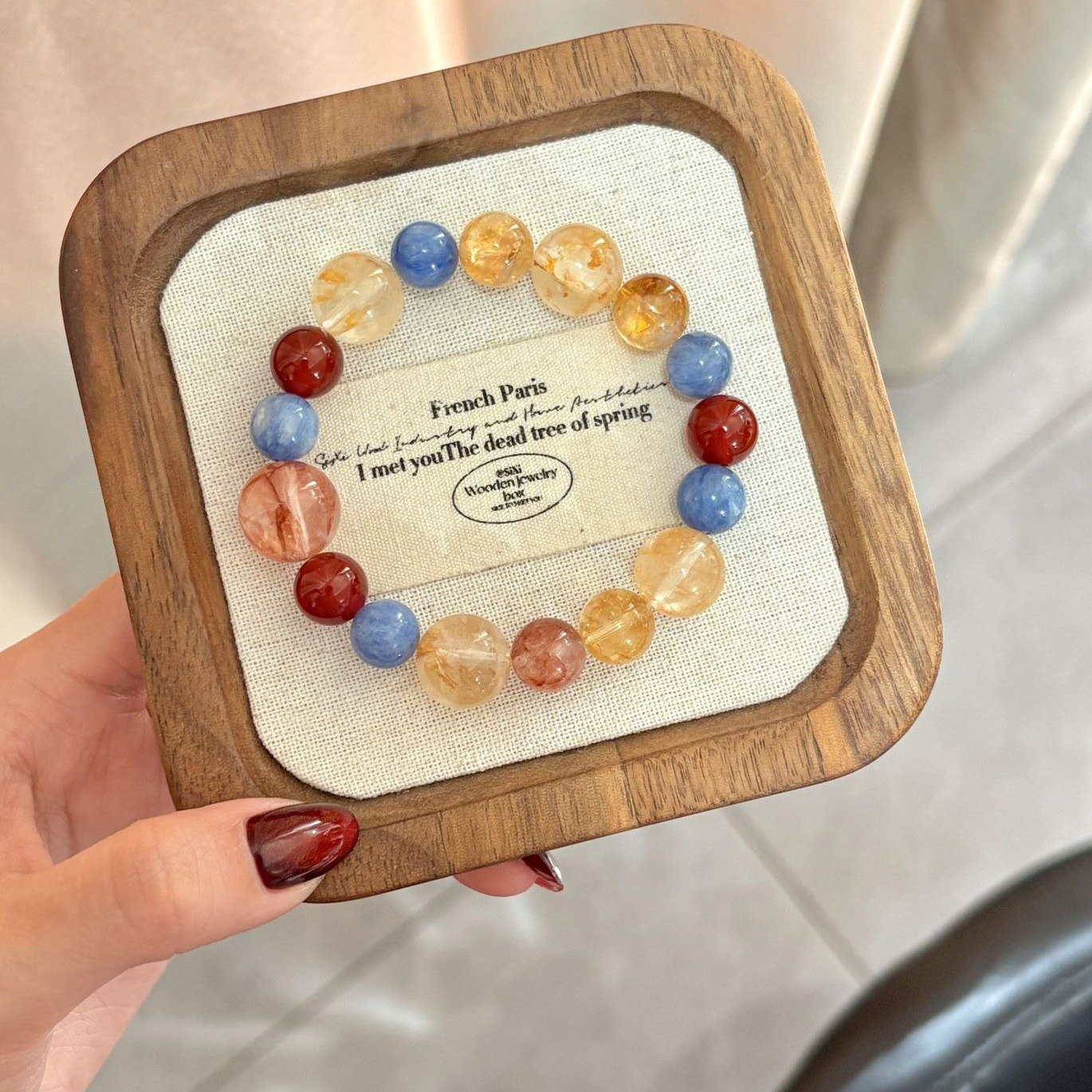 【樓蘭】藍晶石x黃膠花x紅瑪瑙x黃塔晶