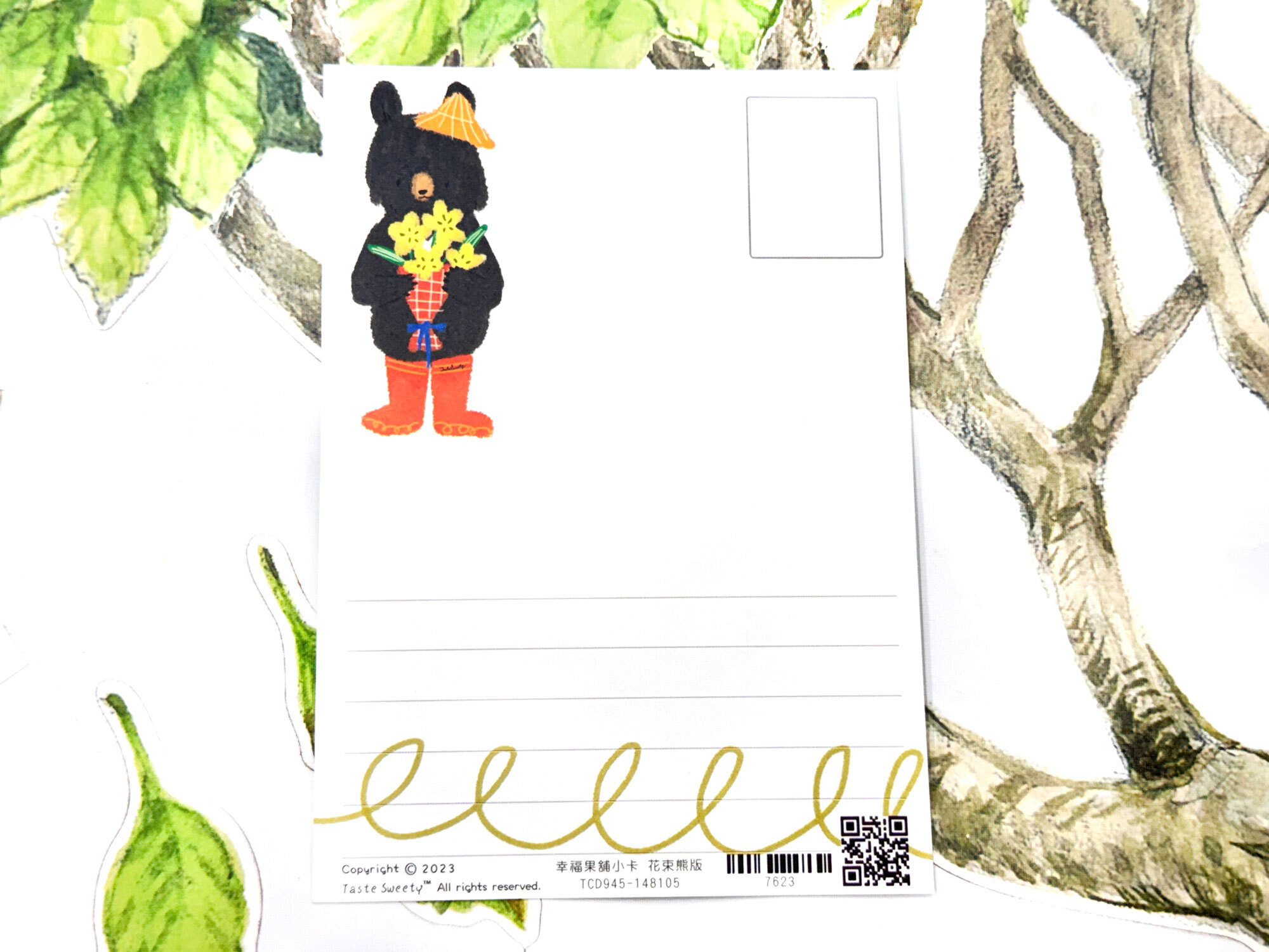 花束熊版明信片小卡