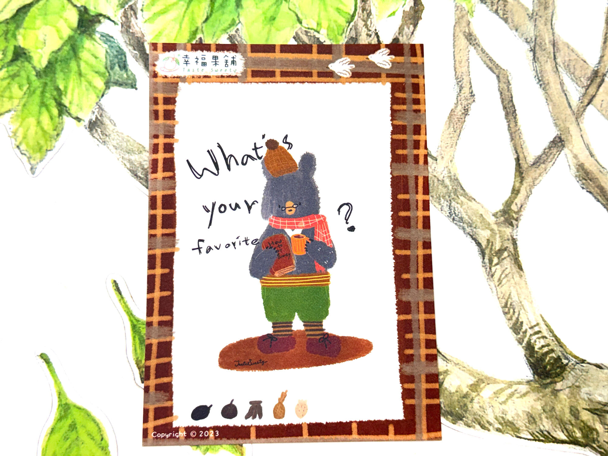 閱讀熊版明信片小卡