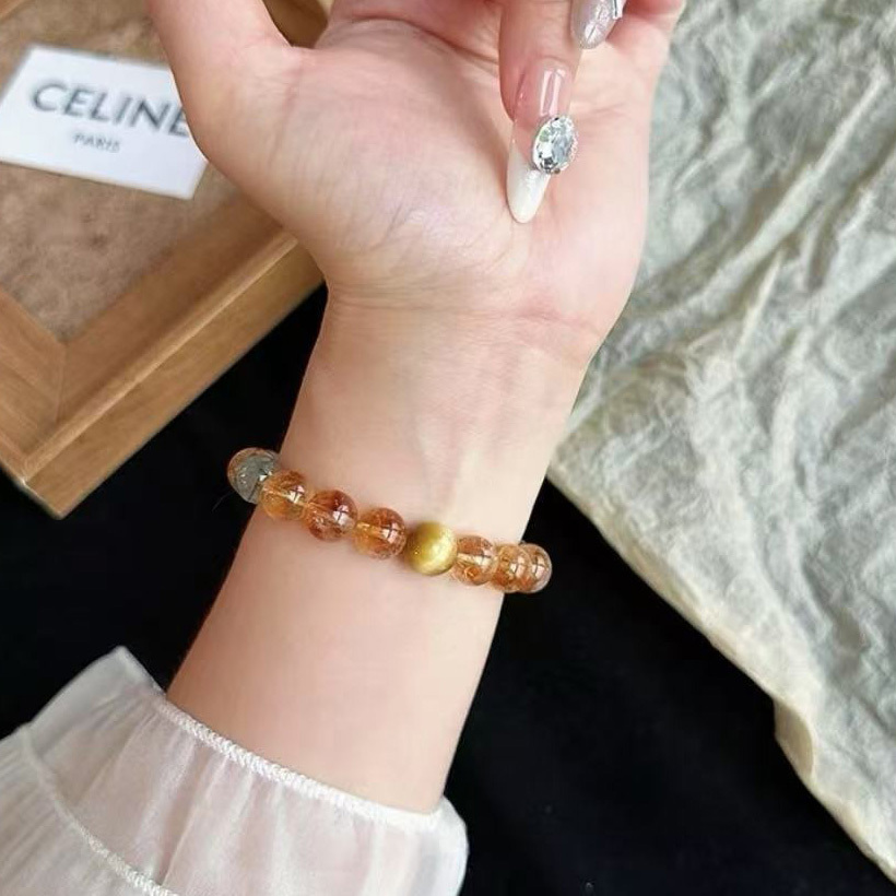 【曦光】黃水晶x綠髮晶x黃塔晶x虎眼石x紫螢石